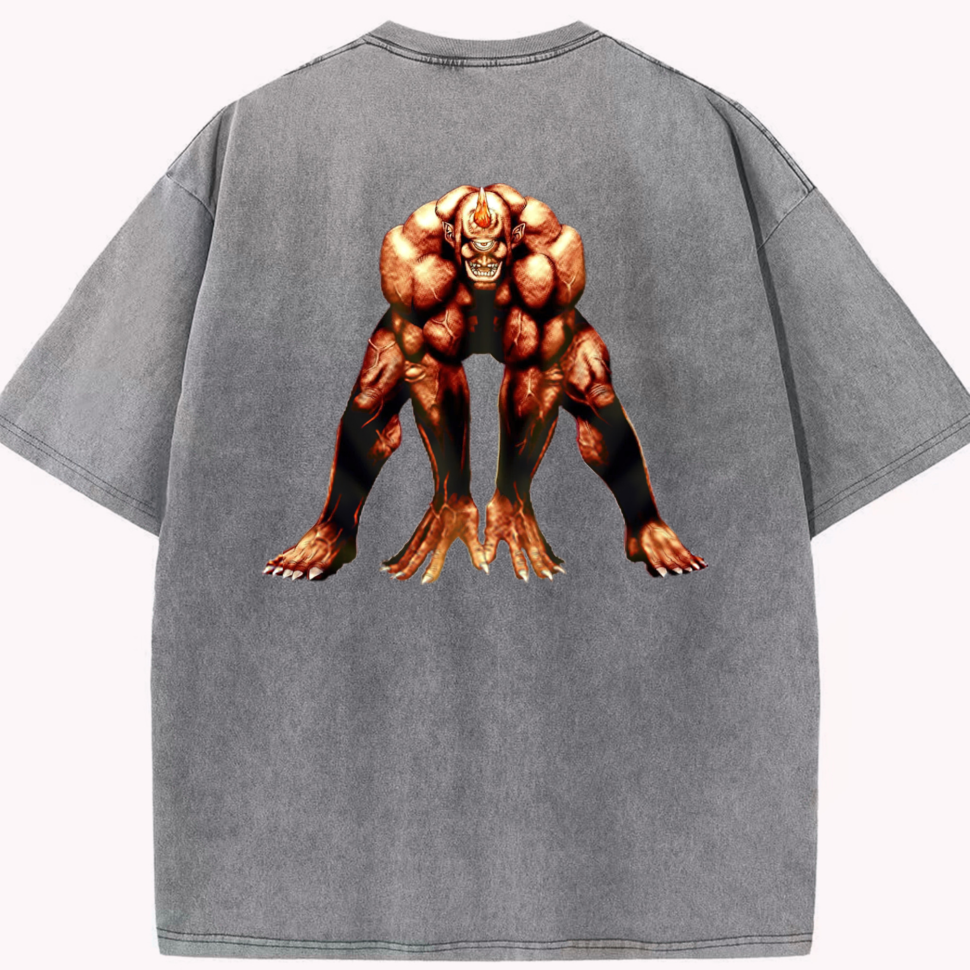 （画像用） 遊☆戯☆王 Yu-Gi-Oh! 綿100% ヴィンテージ風 半袖Tシャツ（背面プリント）