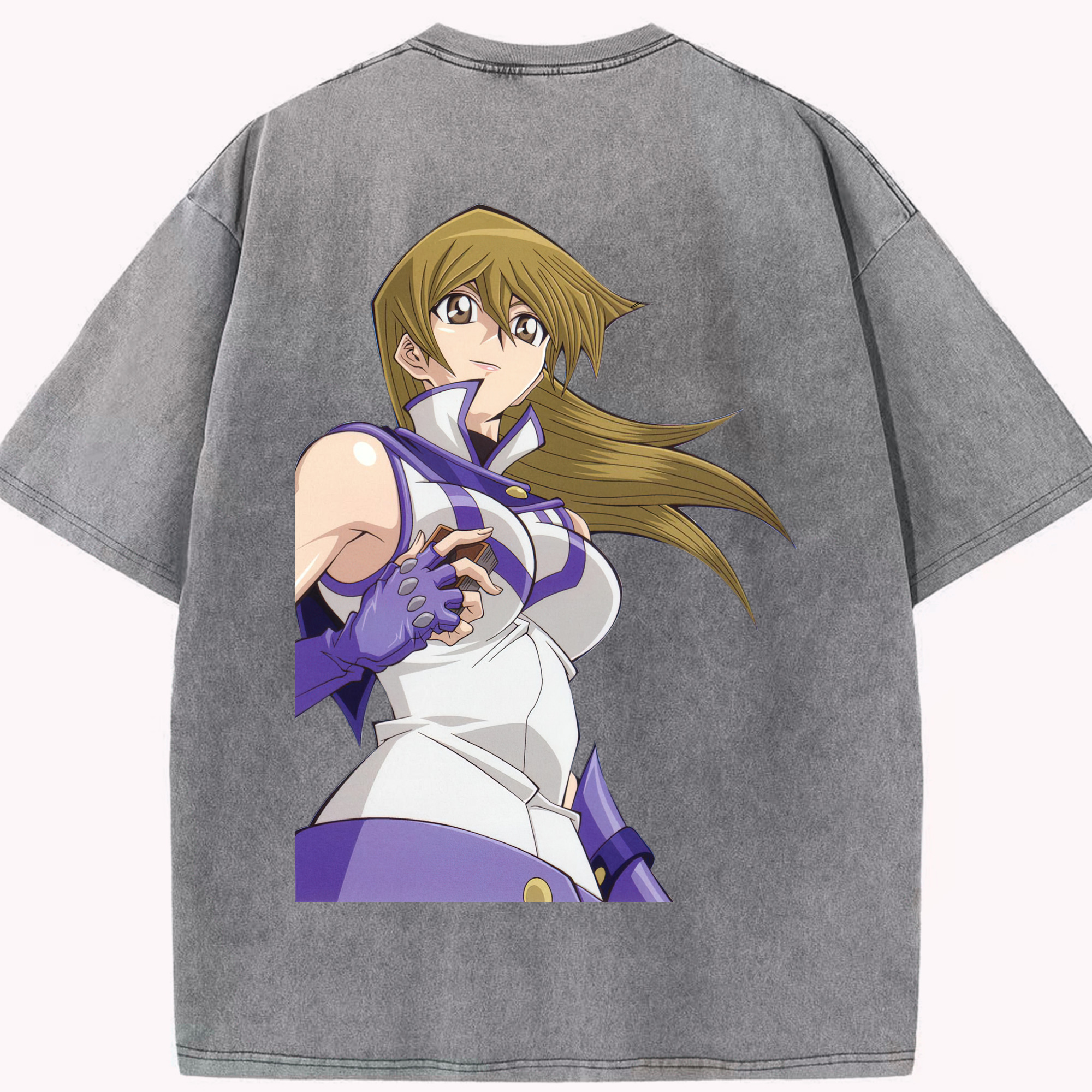 （画像用） 遊☆戯☆王 Yu-Gi-Oh! 綿100% ヴィンテージ風 半袖Tシャツ（背面プリント）