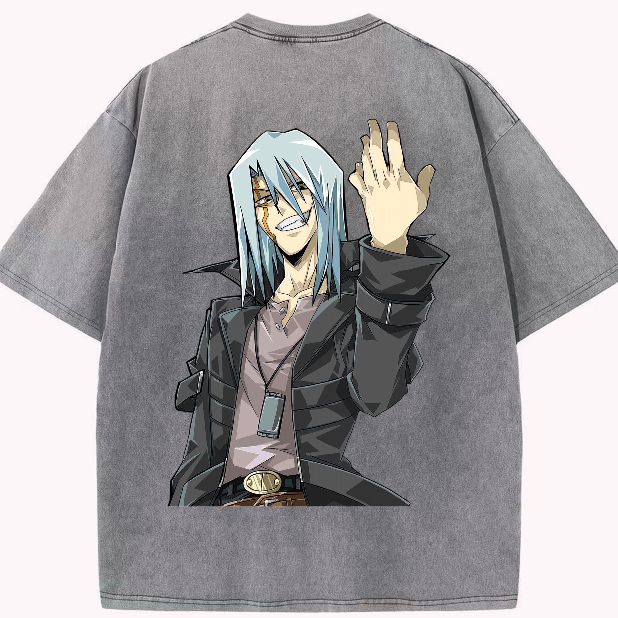 （画像用） 遊☆戯☆王 Yu-Gi-Oh! 綿100% ヴィンテージ風 半袖Tシャツ（背面プリント）