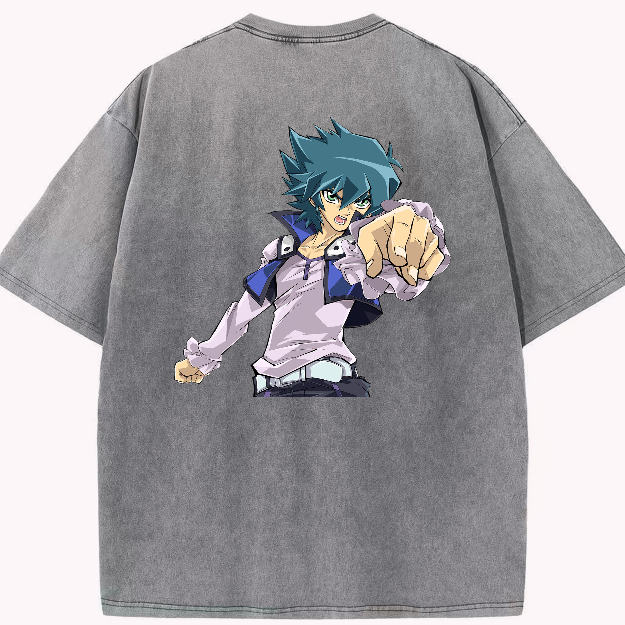 （画像用） 遊☆戯☆王 Yu-Gi-Oh! 綿100% ヴィンテージ風 半袖Tシャツ（背面プリント）