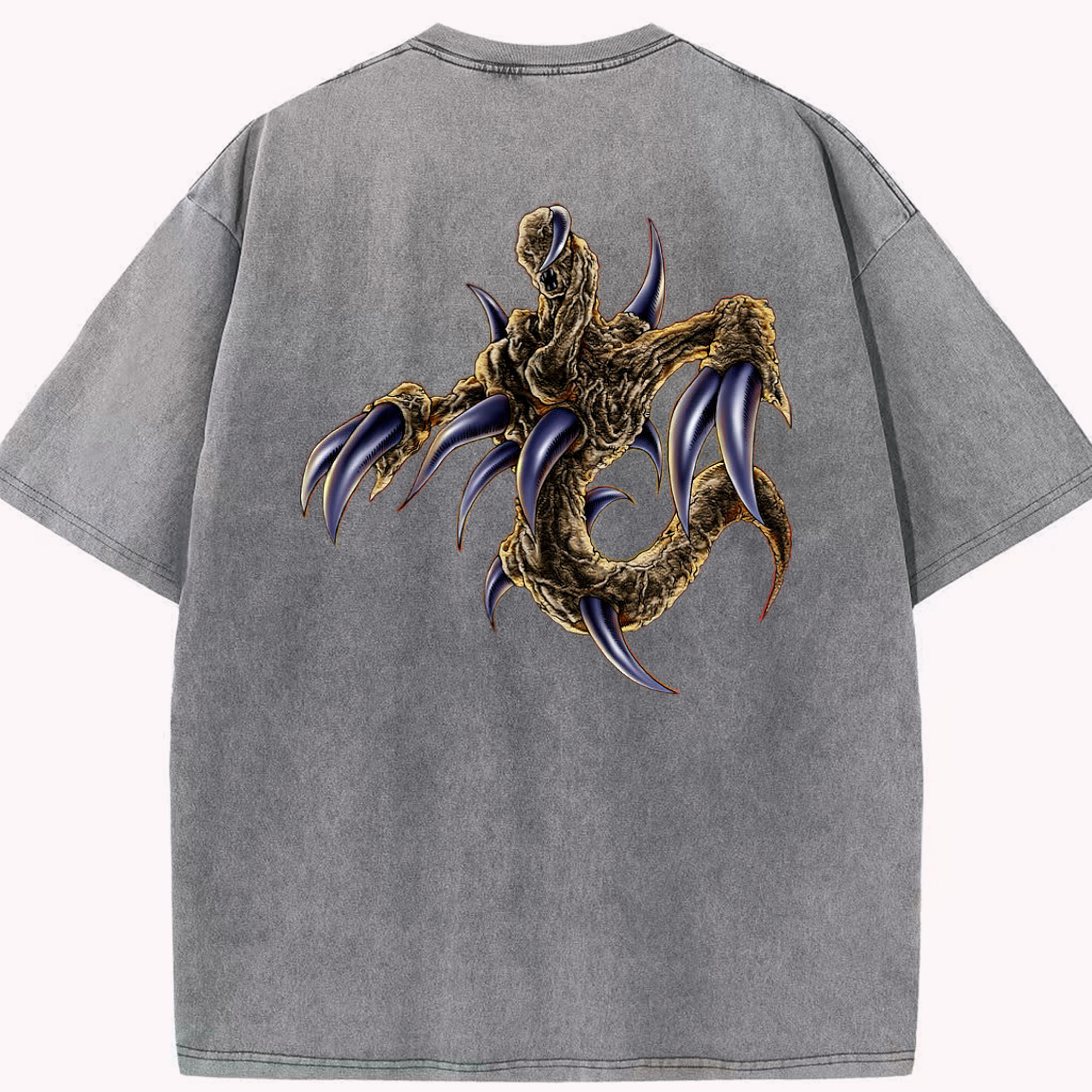 （画像用） 遊☆戯☆王 Yu-Gi-Oh! 綿100% ヴィンテージ風 半袖Tシャツ（背面プリント）