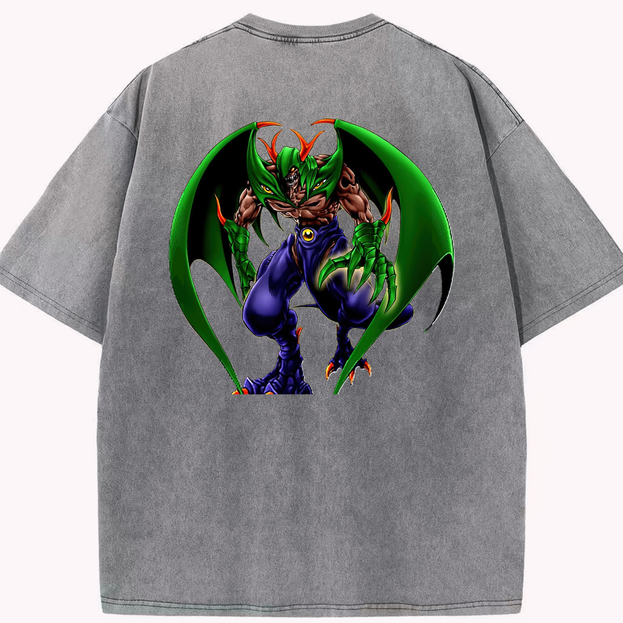（画像用） 遊☆戯☆王 Yu-Gi-Oh! 綿100% ヴィンテージ風 半袖Tシャツ（背面プリント）