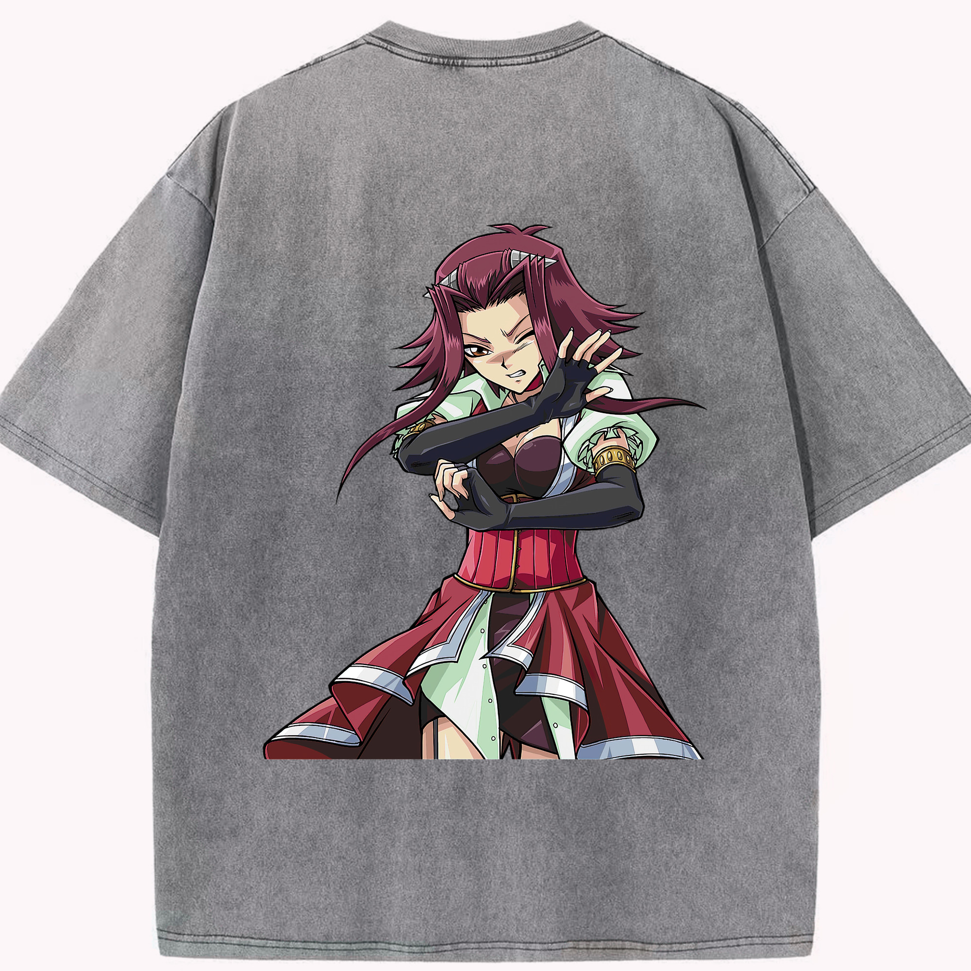 （画像用） 遊☆戯☆王 Yu-Gi-Oh! 綿100% ヴィンテージ風 半袖Tシャツ（背面プリント）