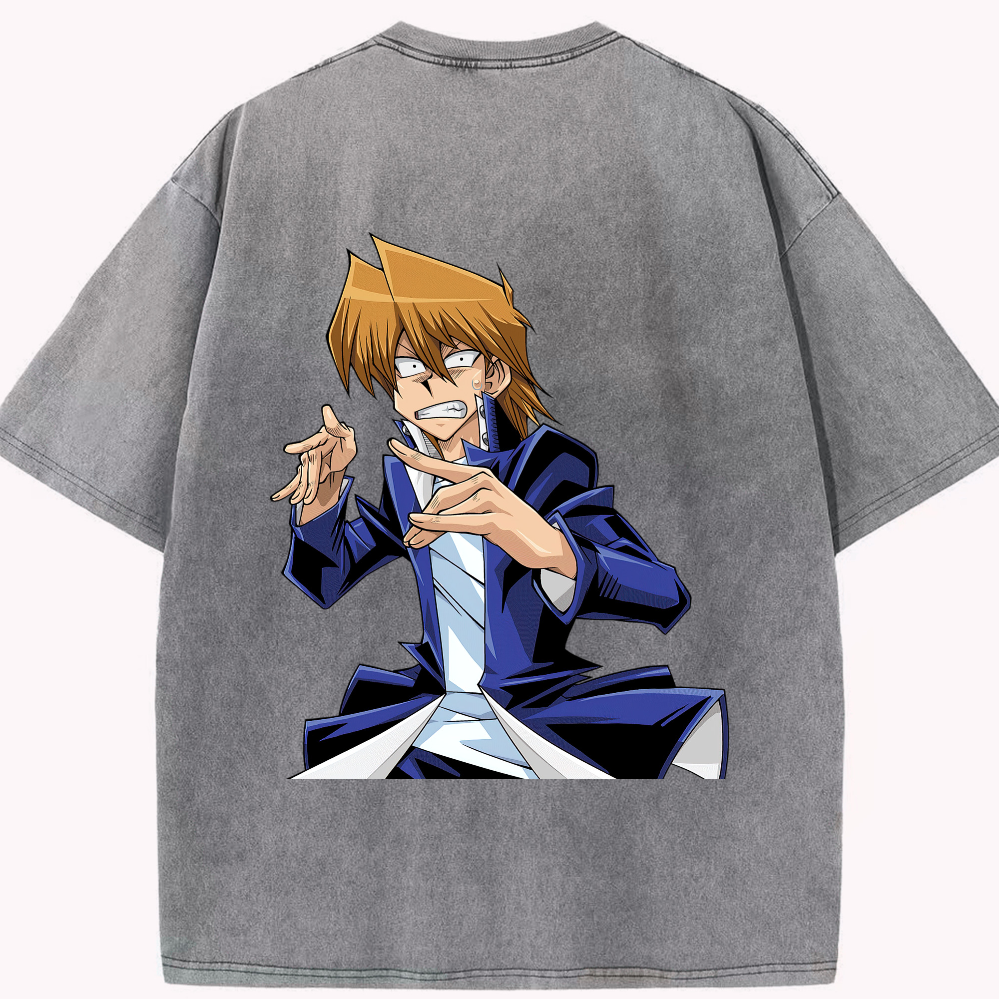 （画像用） 遊☆戯☆王 Yu-Gi-Oh! 綿100% ヴィンテージ風 半袖Tシャツ（背面プリント）