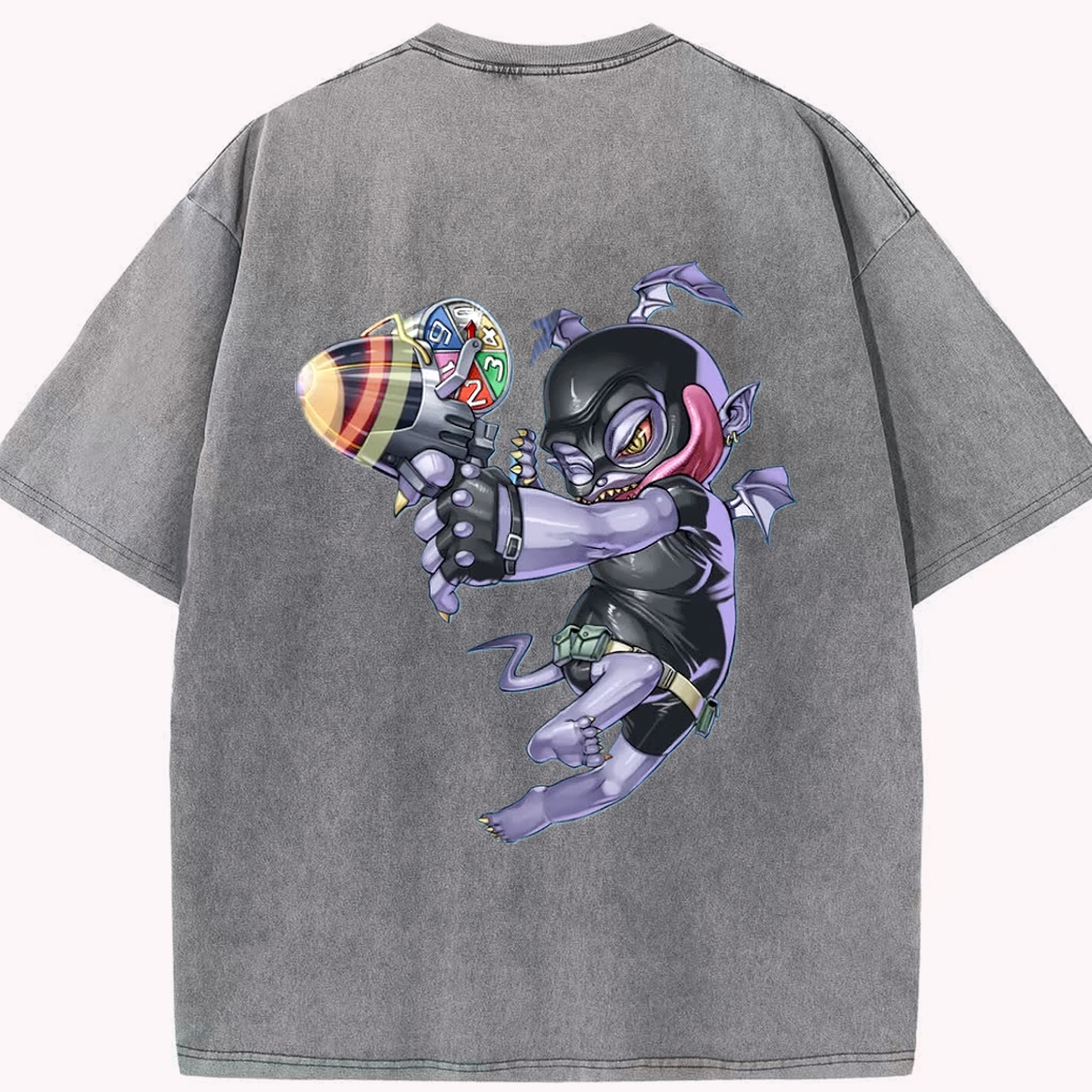 （画像用） 遊☆戯☆王 Yu-Gi-Oh! 綿100% ヴィンテージ風 半袖Tシャツ（背面プリント）