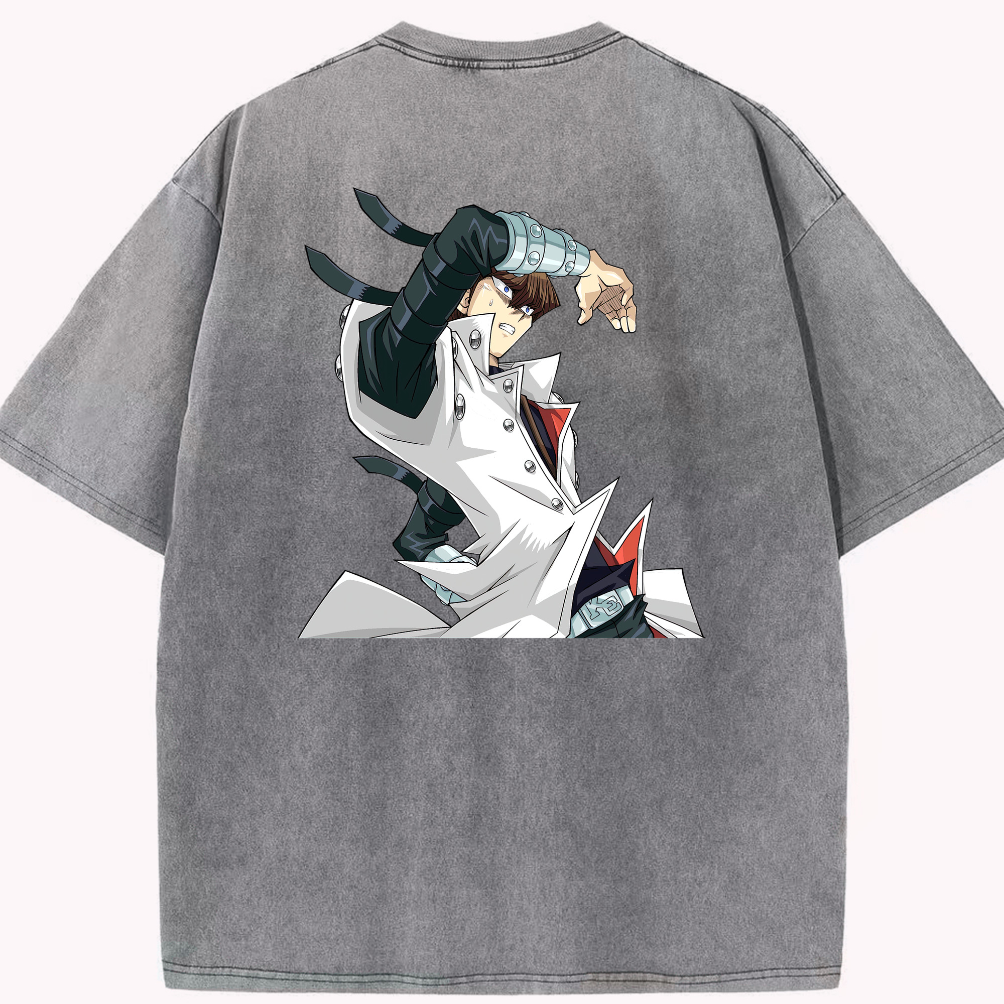 （画像用） 遊☆戯☆王 Yu-Gi-Oh! 綿100% ヴィンテージ風 半袖Tシャツ（背面プリント）