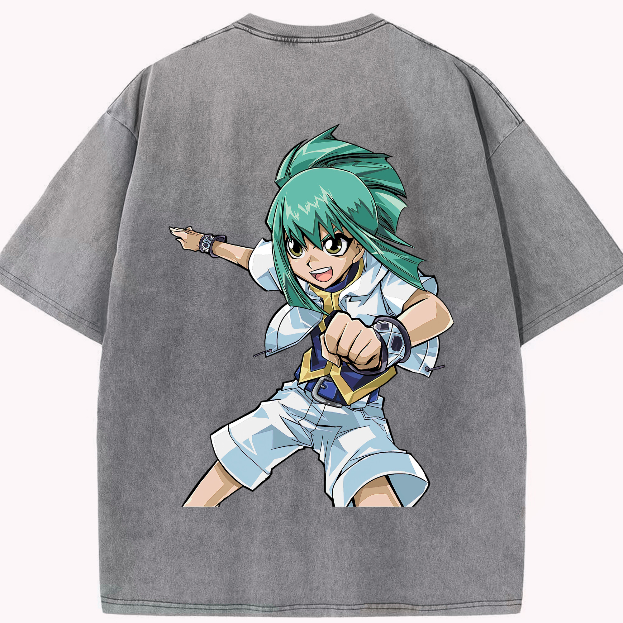 （画像用） 遊☆戯☆王 Yu-Gi-Oh! 綿100% ヴィンテージ風 半袖Tシャツ（背面プリント）