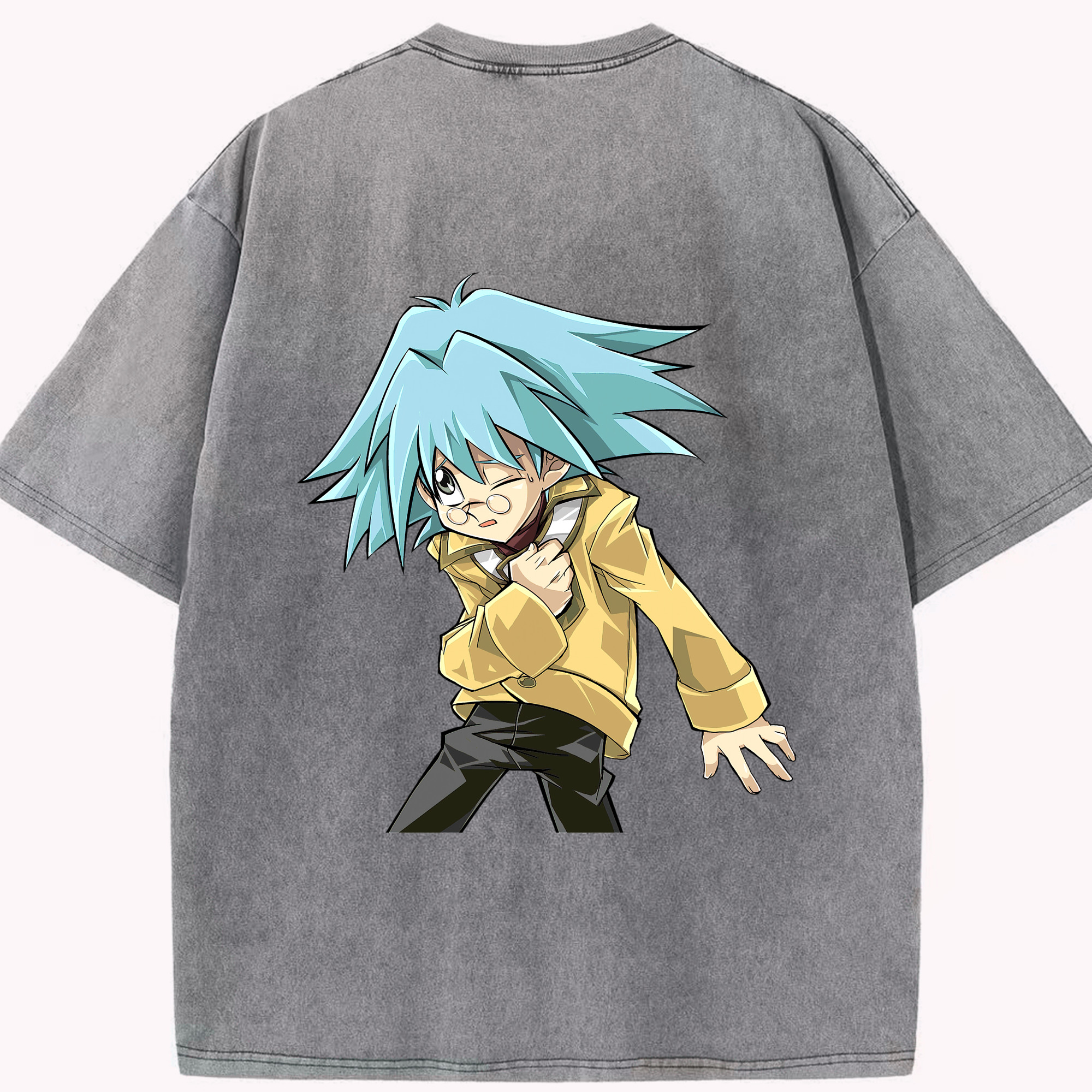 （画像用） 遊☆戯☆王 Yu-Gi-Oh! 綿100% ヴィンテージ風 半袖Tシャツ（背面プリント）