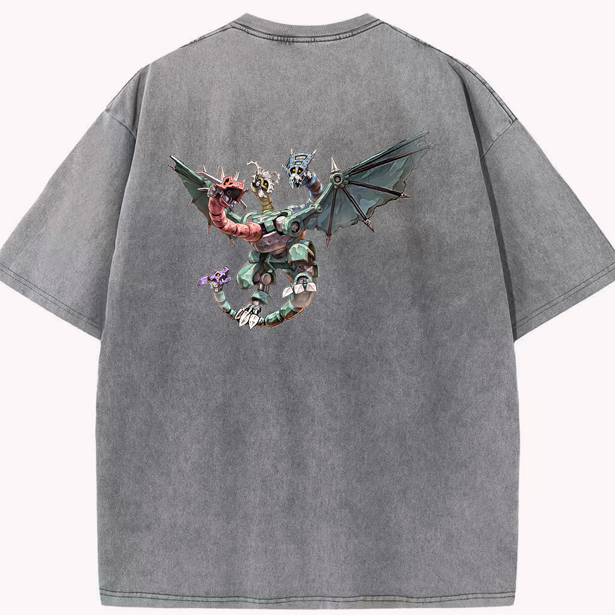 （画像用） 遊☆戯☆王 Yu-Gi-Oh! 綿100% ヴィンテージ風 半袖Tシャツ（背面プリント）