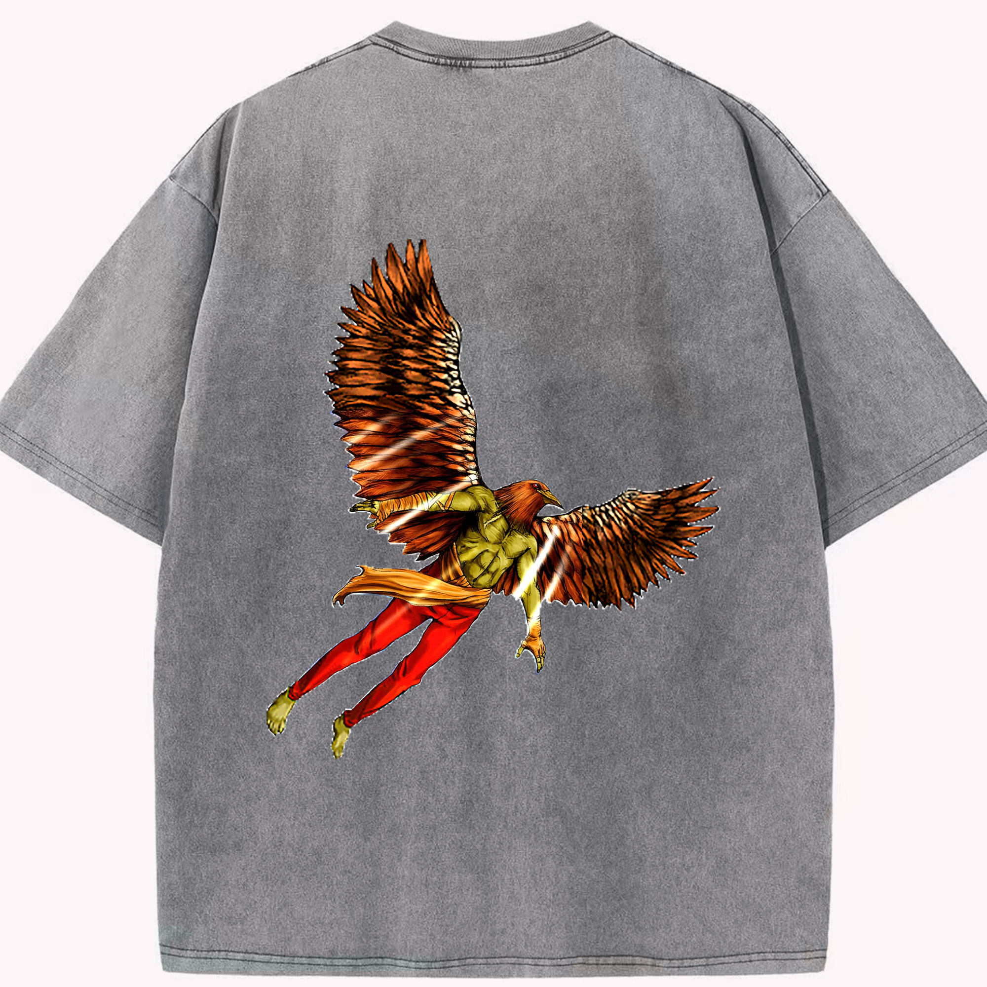 （画像用） 遊☆戯☆王 Yu-Gi-Oh! 綿100% ヴィンテージ風 半袖Tシャツ（背面プリント）