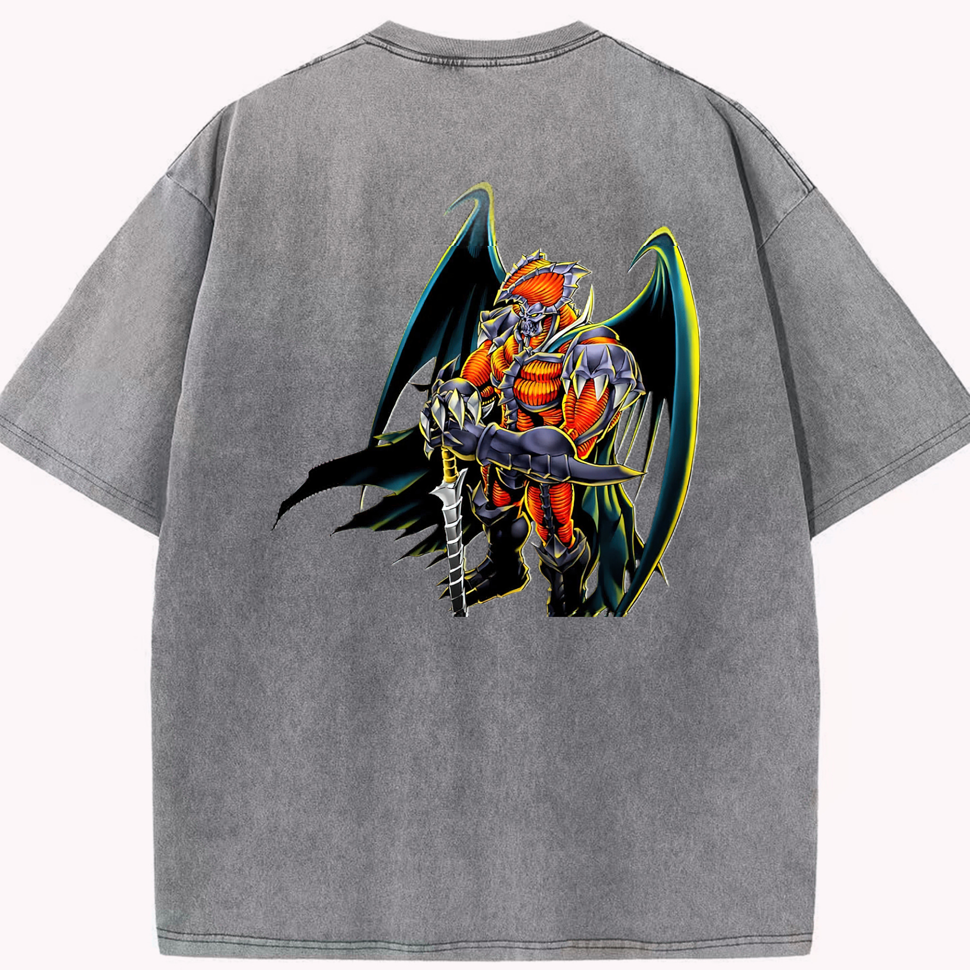 （画像用） 遊☆戯☆王 Yu-Gi-Oh! 綿100% ヴィンテージ風 半袖Tシャツ（背面プリント）
