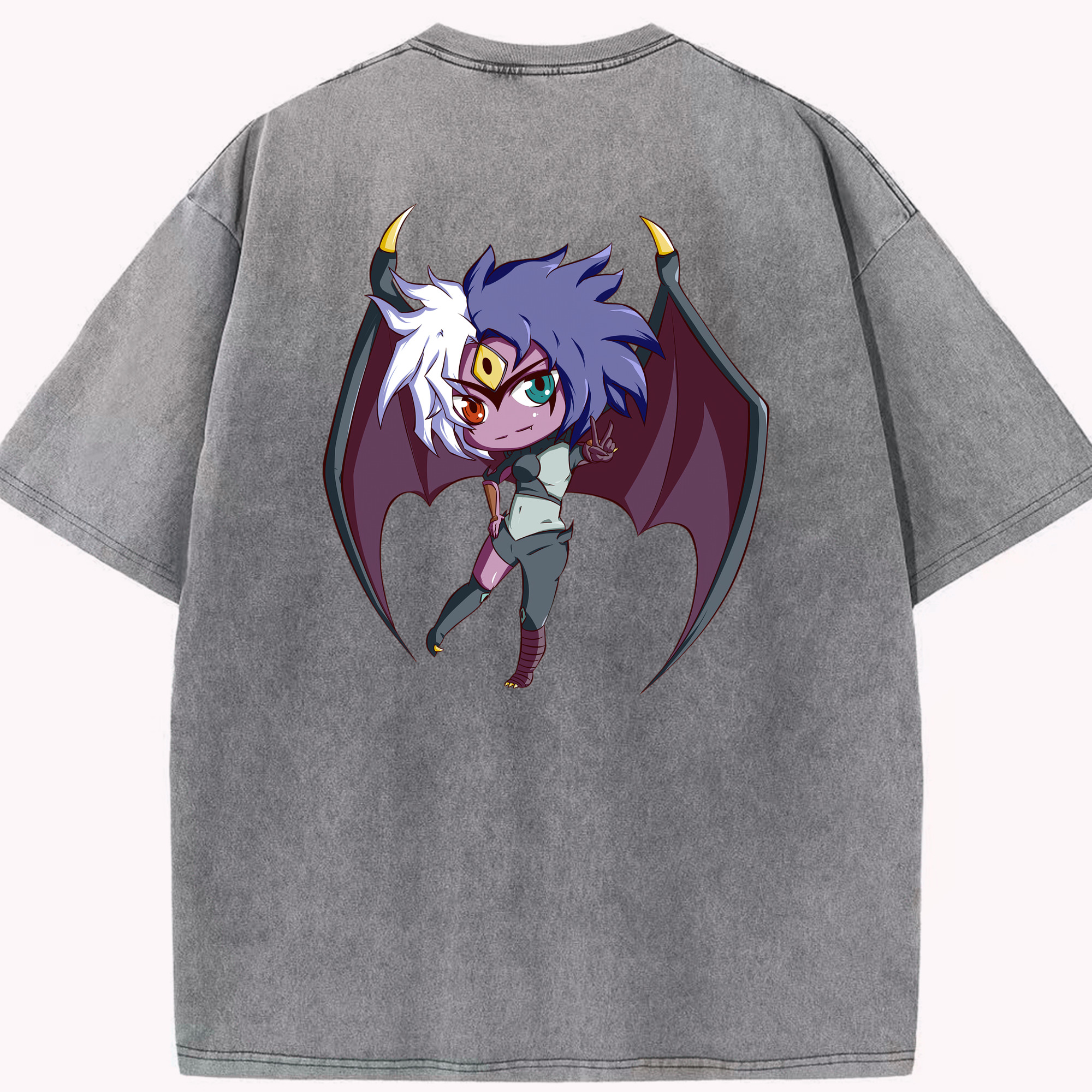 （画像用） 遊☆戯☆王 Yu-Gi-Oh! 綿100% ヴィンテージ風 半袖Tシャツ（背面プリント）