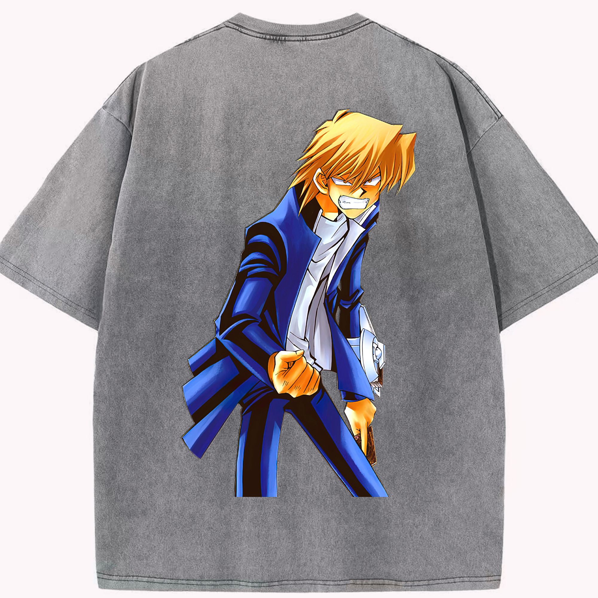 （画像用） 遊☆戯☆王 Yu-Gi-Oh! 綿100% ヴィンテージ風 半袖Tシャツ（背面プリント）