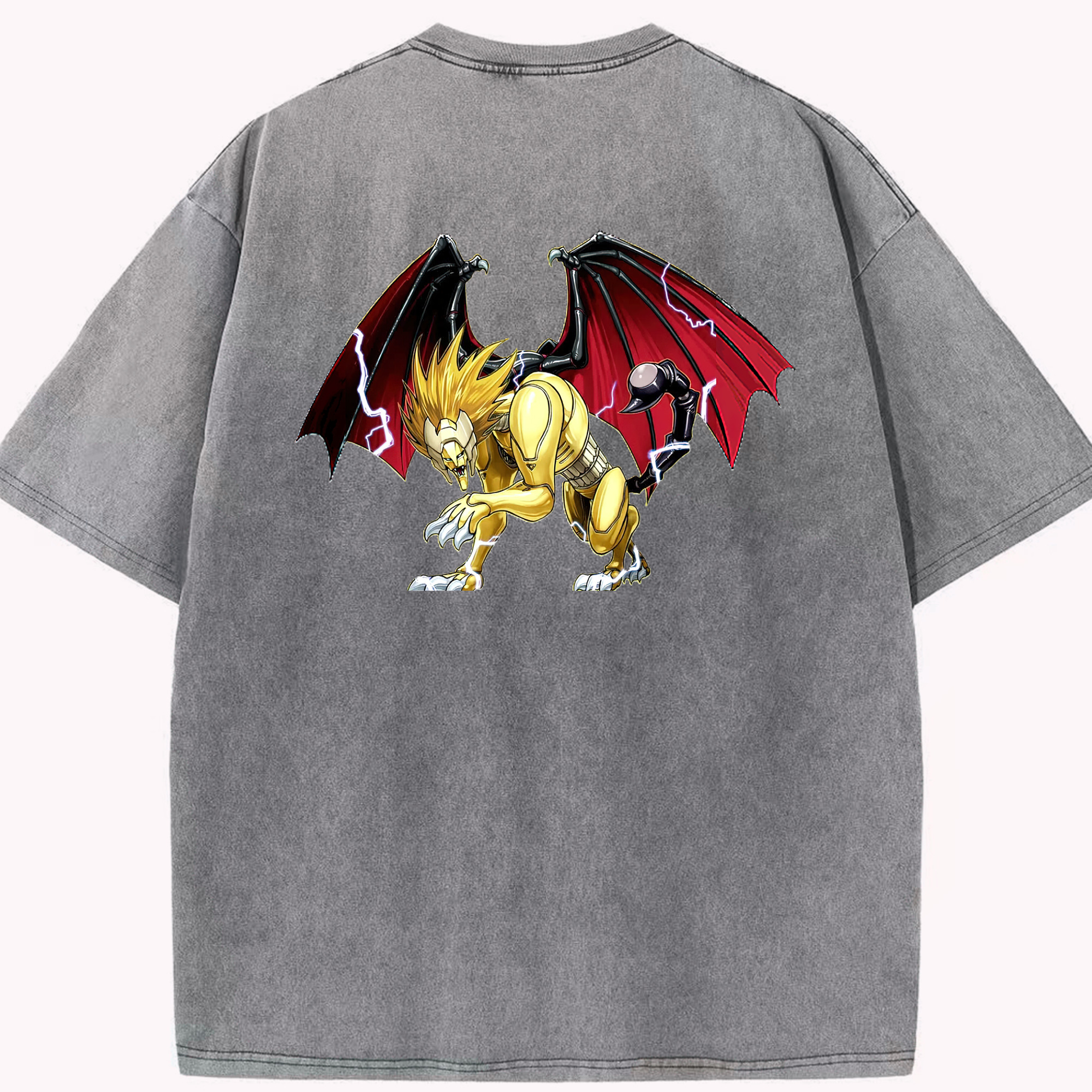 （画像用） 遊☆戯☆王 Yu-Gi-Oh! 綿100% ヴィンテージ風 半袖Tシャツ（背面プリント）