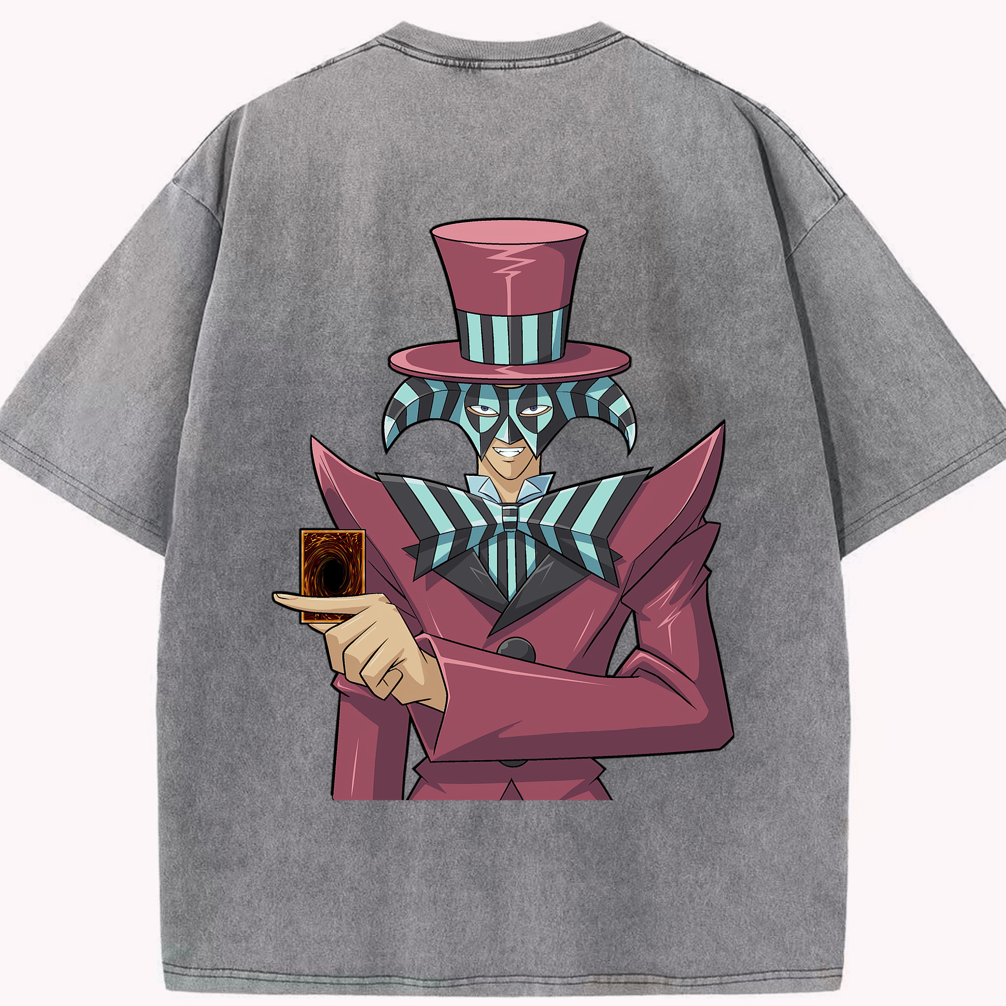 （画像用） 遊☆戯☆王 Yu-Gi-Oh! 綿100% ヴィンテージ風 半袖Tシャツ（背面プリント）