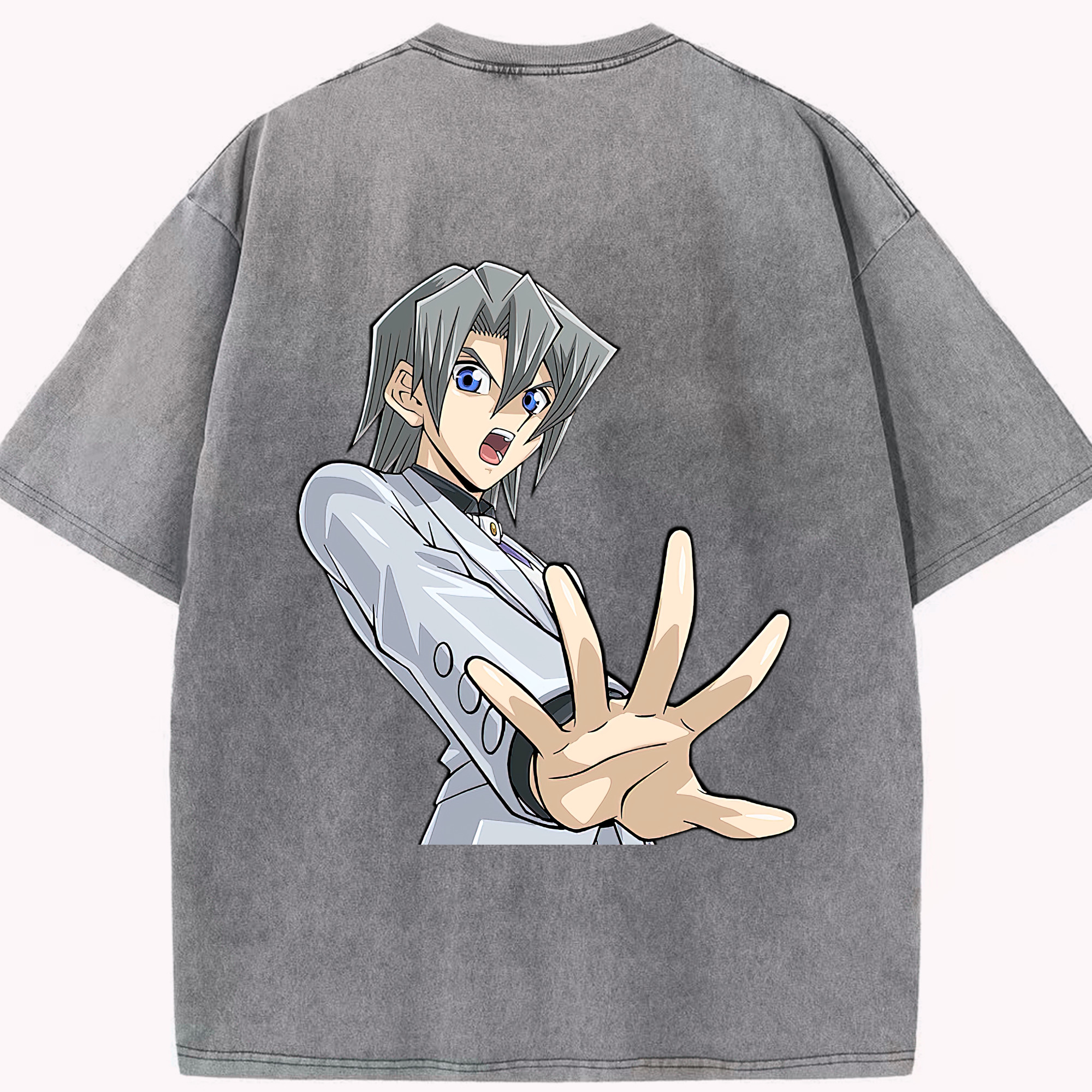 （画像用） 遊☆戯☆王 Yu-Gi-Oh! 綿100% ヴィンテージ風 半袖Tシャツ（背面プリント）