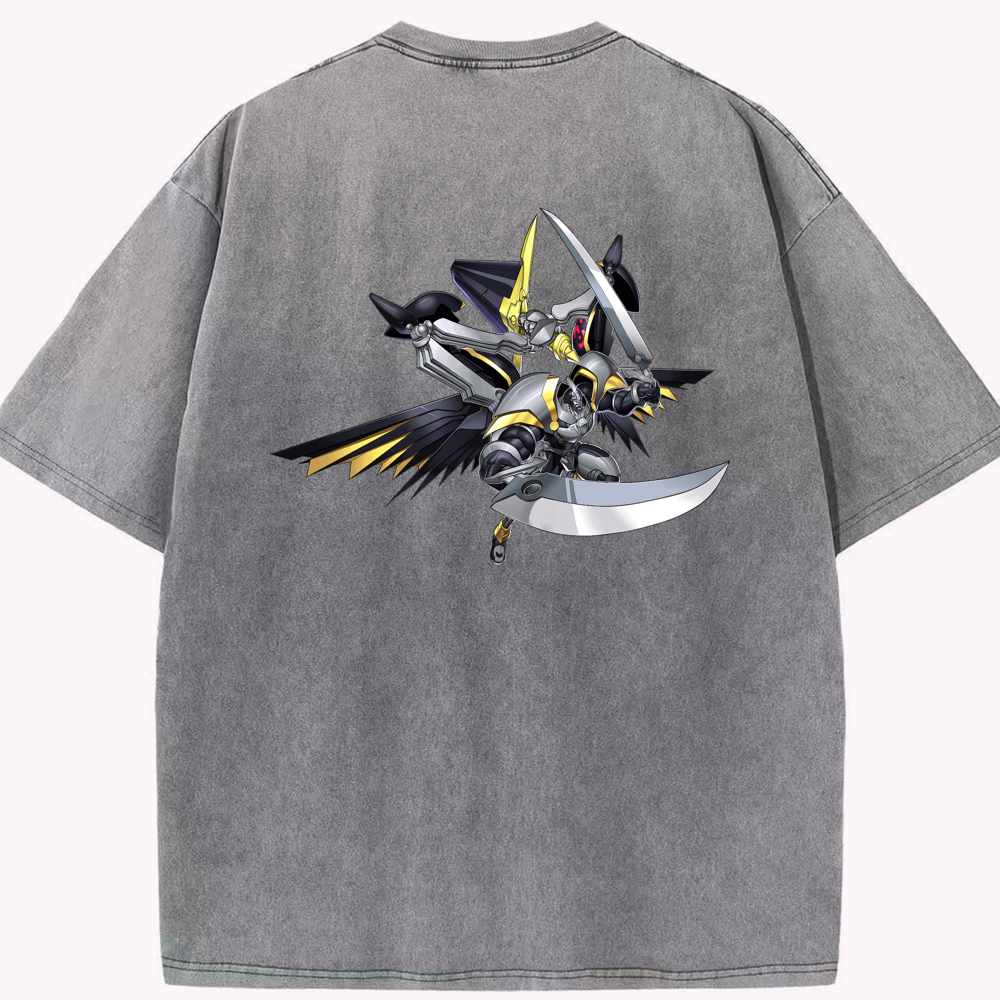 （画像用） 遊☆戯☆王 Yu-Gi-Oh! 綿100% ヴィンテージ風 半袖Tシャツ（背面プリント）