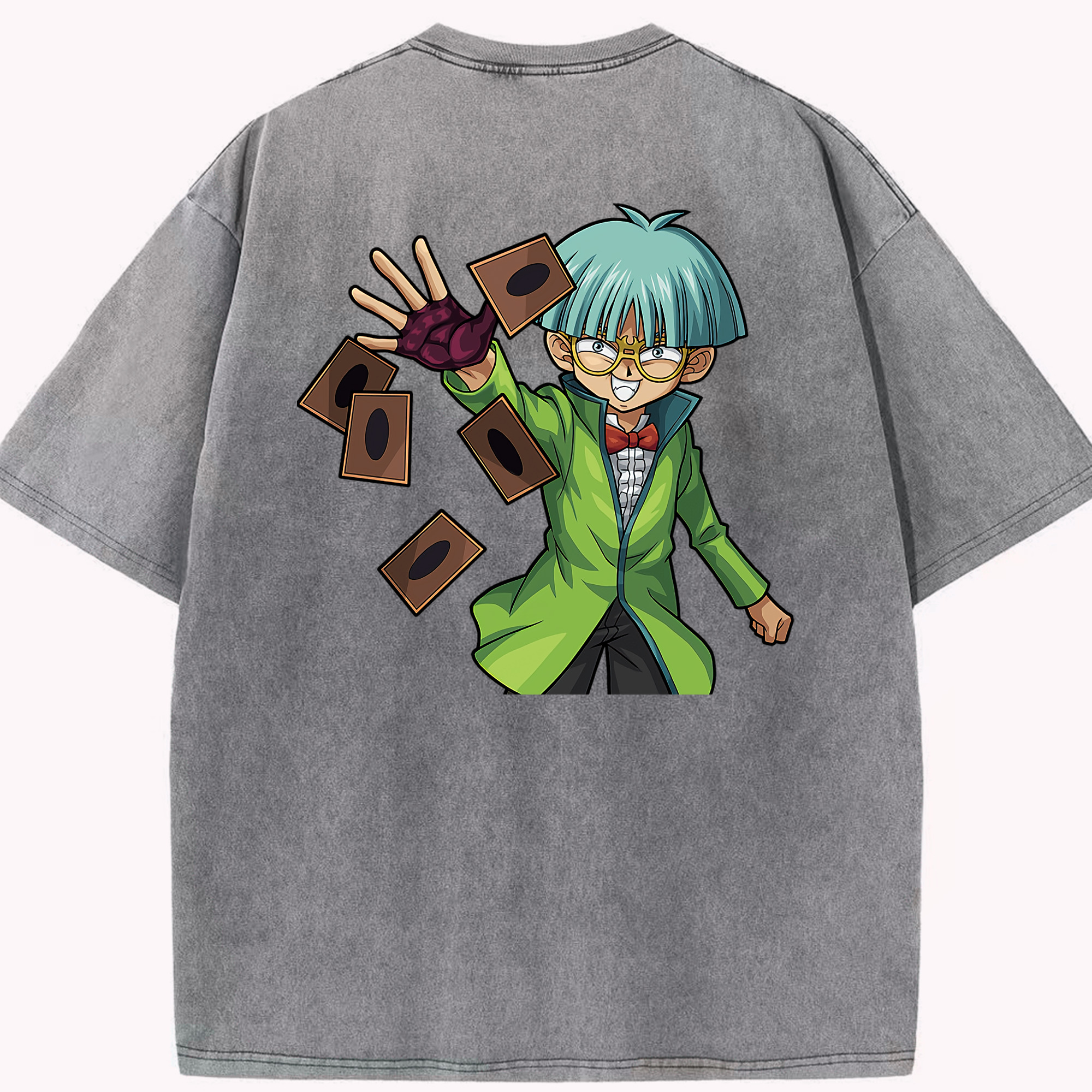 （画像用） 遊☆戯☆王 Yu-Gi-Oh! 綿100% ヴィンテージ風 半袖Tシャツ（背面プリント）