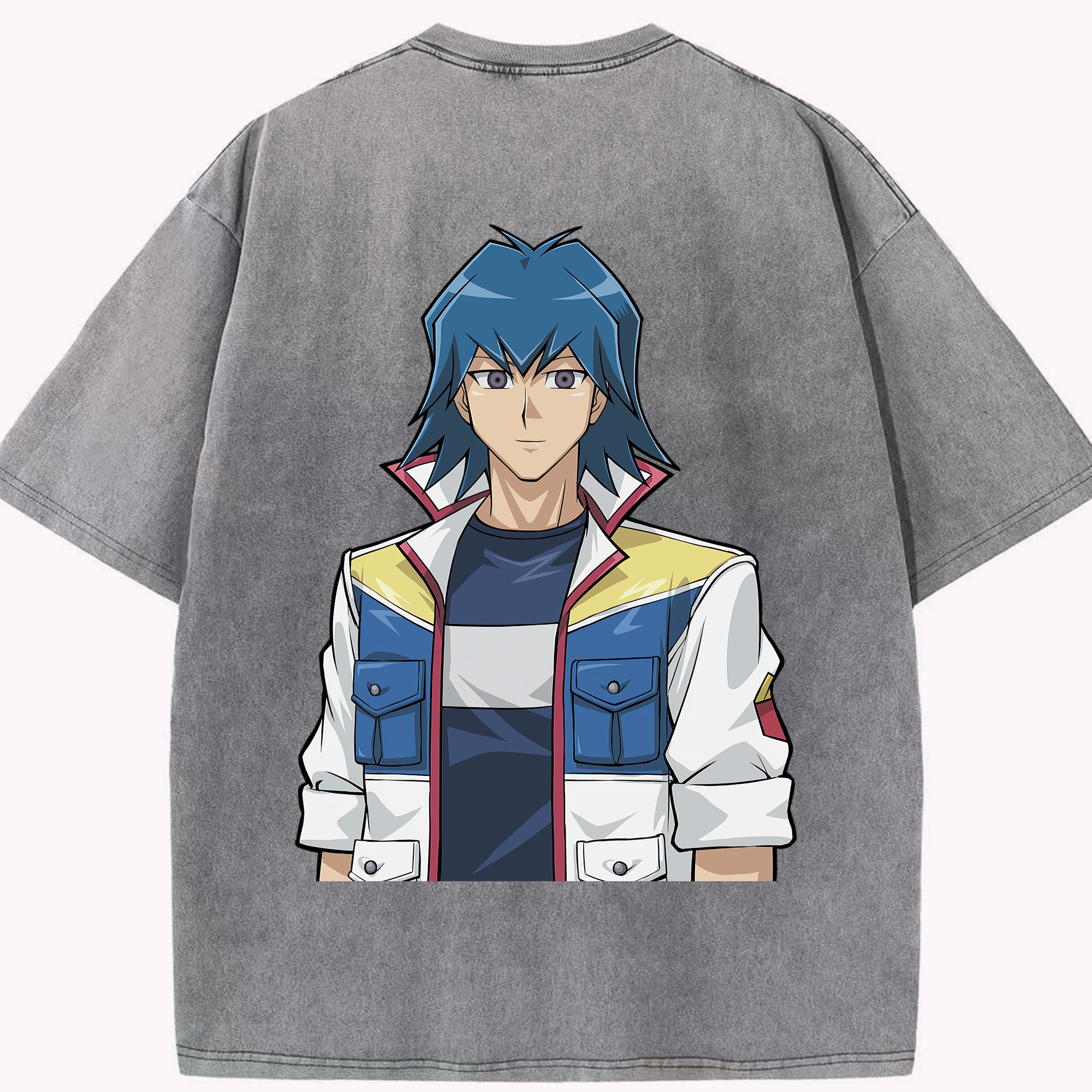 （画像用） 遊☆戯☆王 Yu-Gi-Oh! 綿100% ヴィンテージ風 半袖Tシャツ（背面プリント）