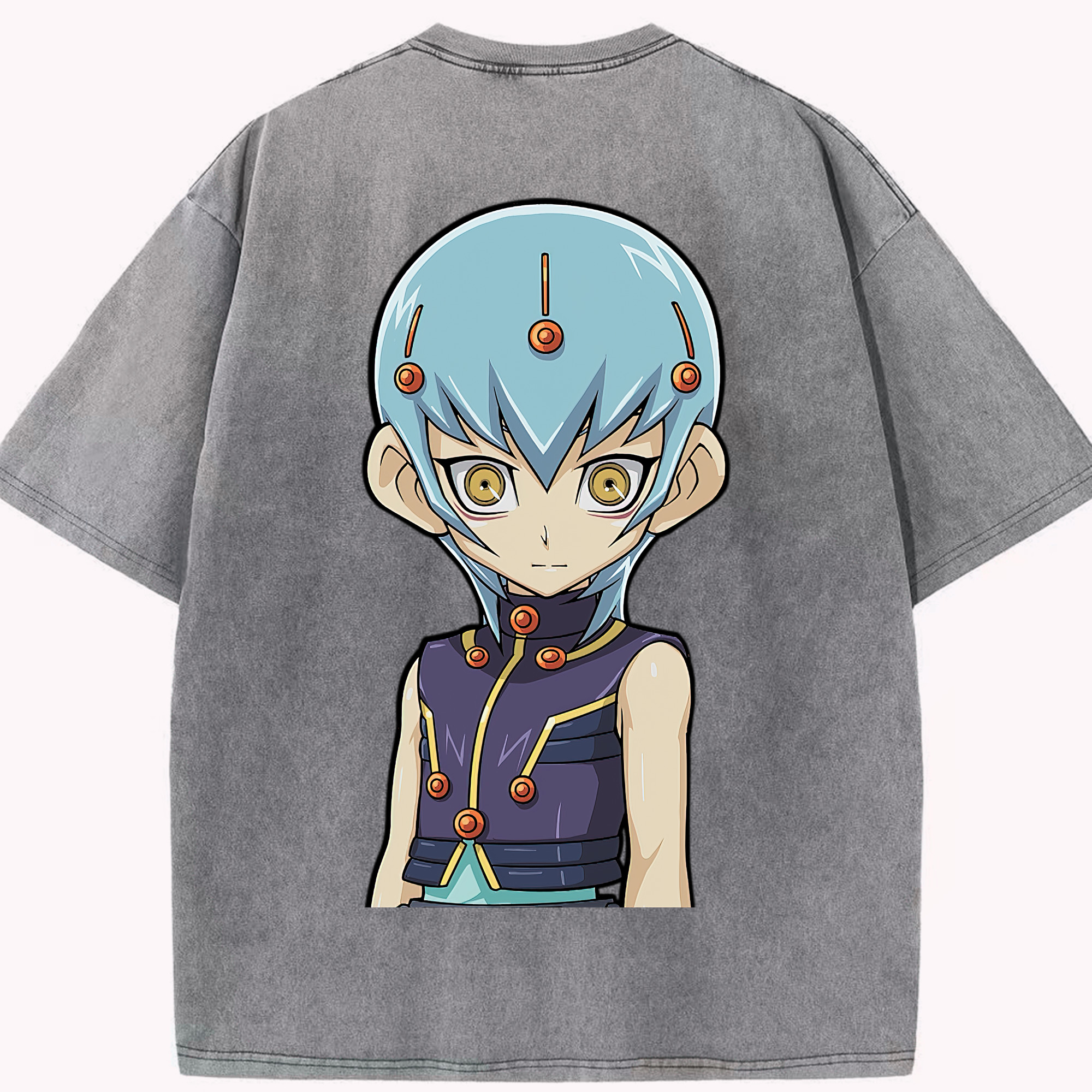 （画像用） 遊☆戯☆王 Yu-Gi-Oh! 綿100% ヴィンテージ風 半袖Tシャツ（背面プリント）