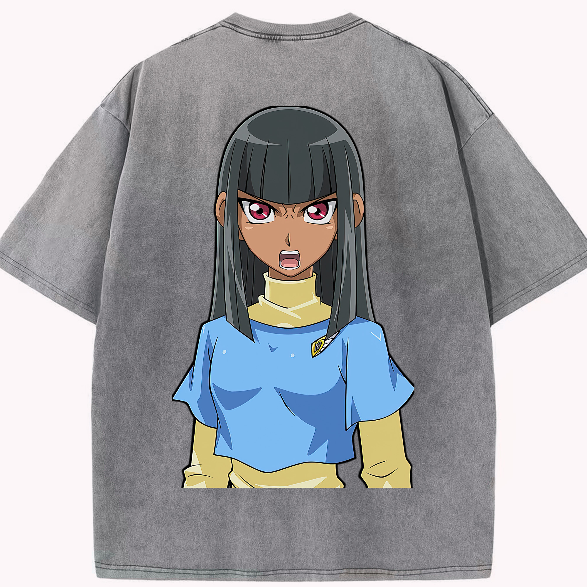 （画像用） 遊☆戯☆王 Yu-Gi-Oh! 綿100% ヴィンテージ風 半袖Tシャツ（背面プリント）