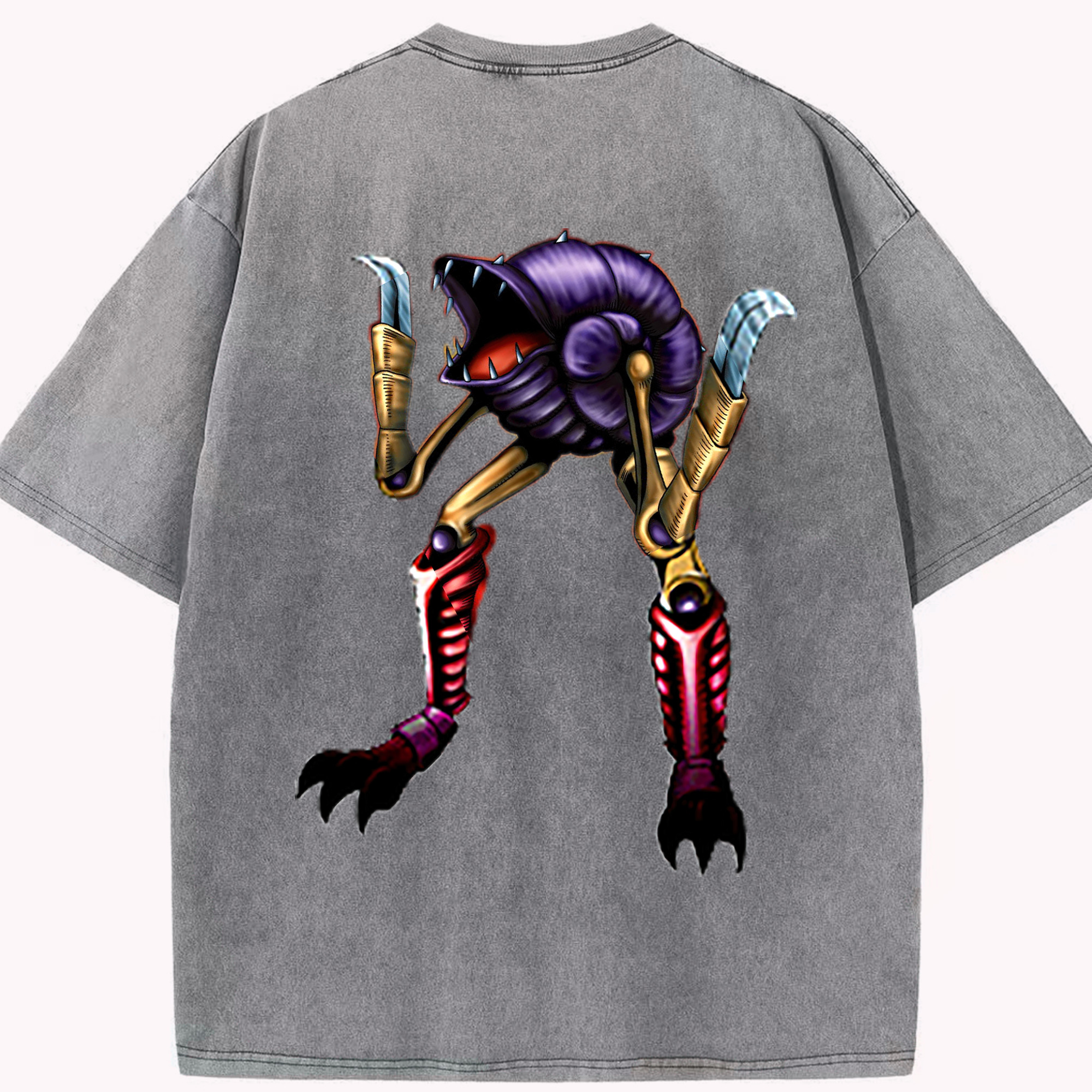 （画像用） 遊☆戯☆王 Yu-Gi-Oh! 綿100% ヴィンテージ風 半袖Tシャツ（背面プリント）