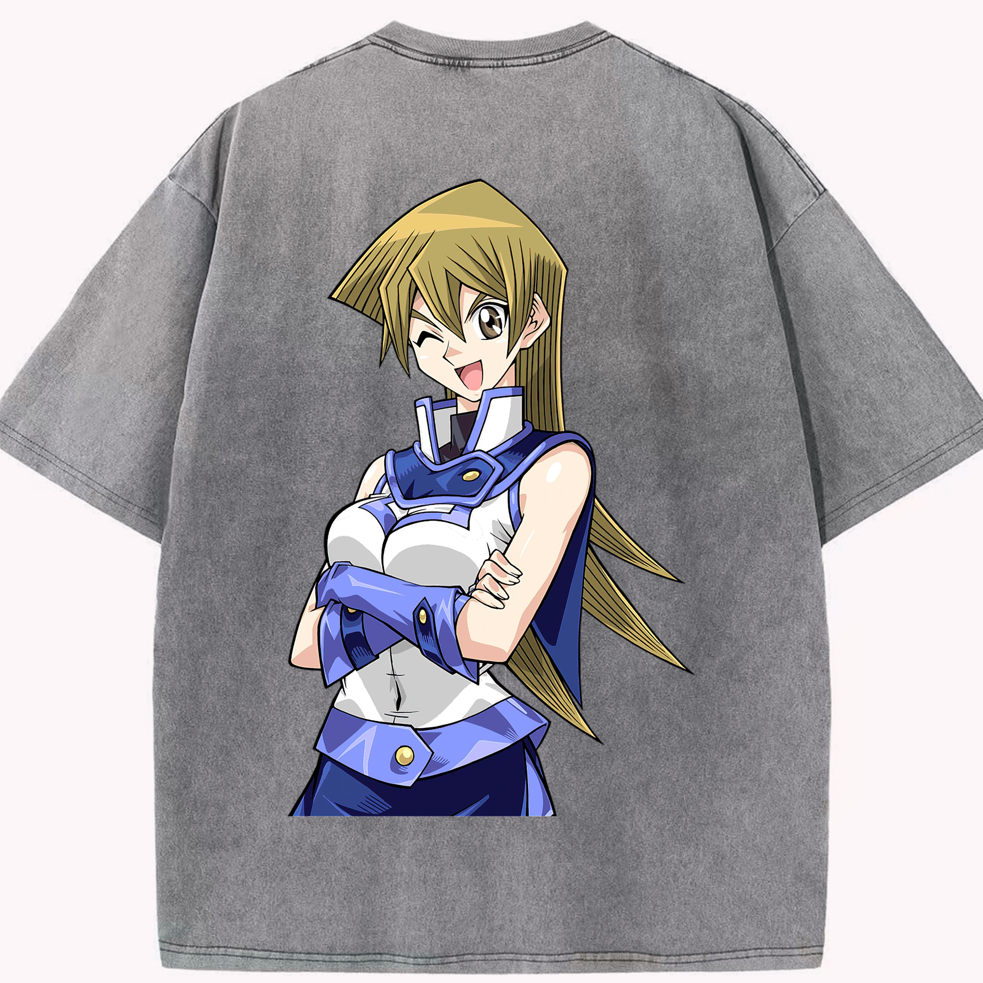 （画像用） 遊☆戯☆王 Yu-Gi-Oh! 綿100% ヴィンテージ風 半袖Tシャツ（背面プリント）