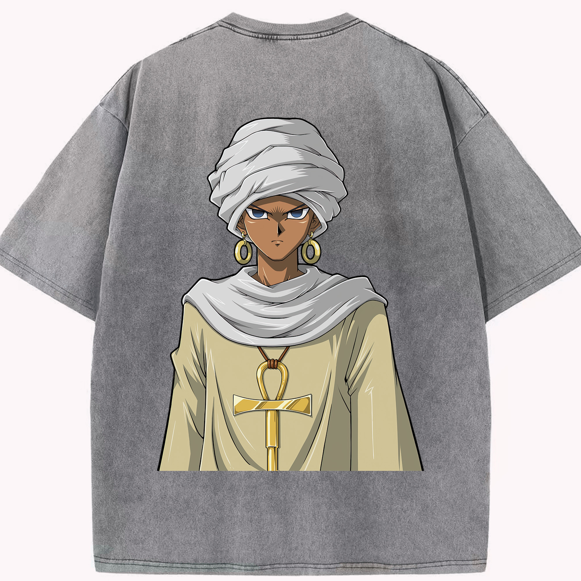 （画像用） 遊☆戯☆王 Yu-Gi-Oh! 綿100% ヴィンテージ風 半袖Tシャツ（背面プリント）