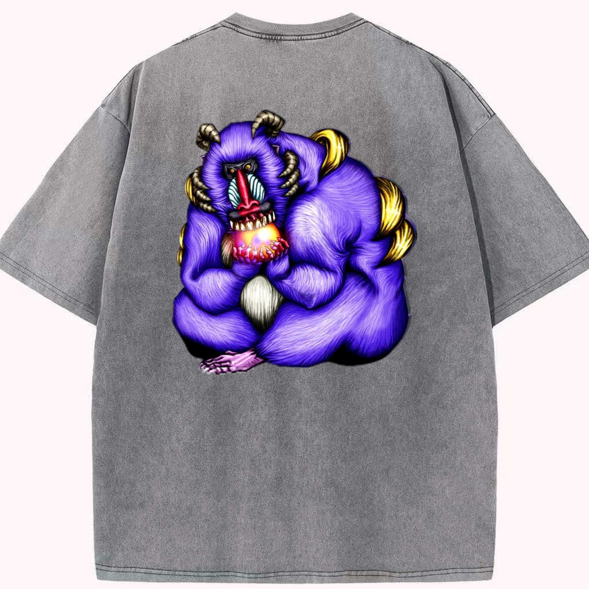 （画像用） 遊☆戯☆王 Yu-Gi-Oh! 綿100% ヴィンテージ風 半袖Tシャツ（背面プリント）