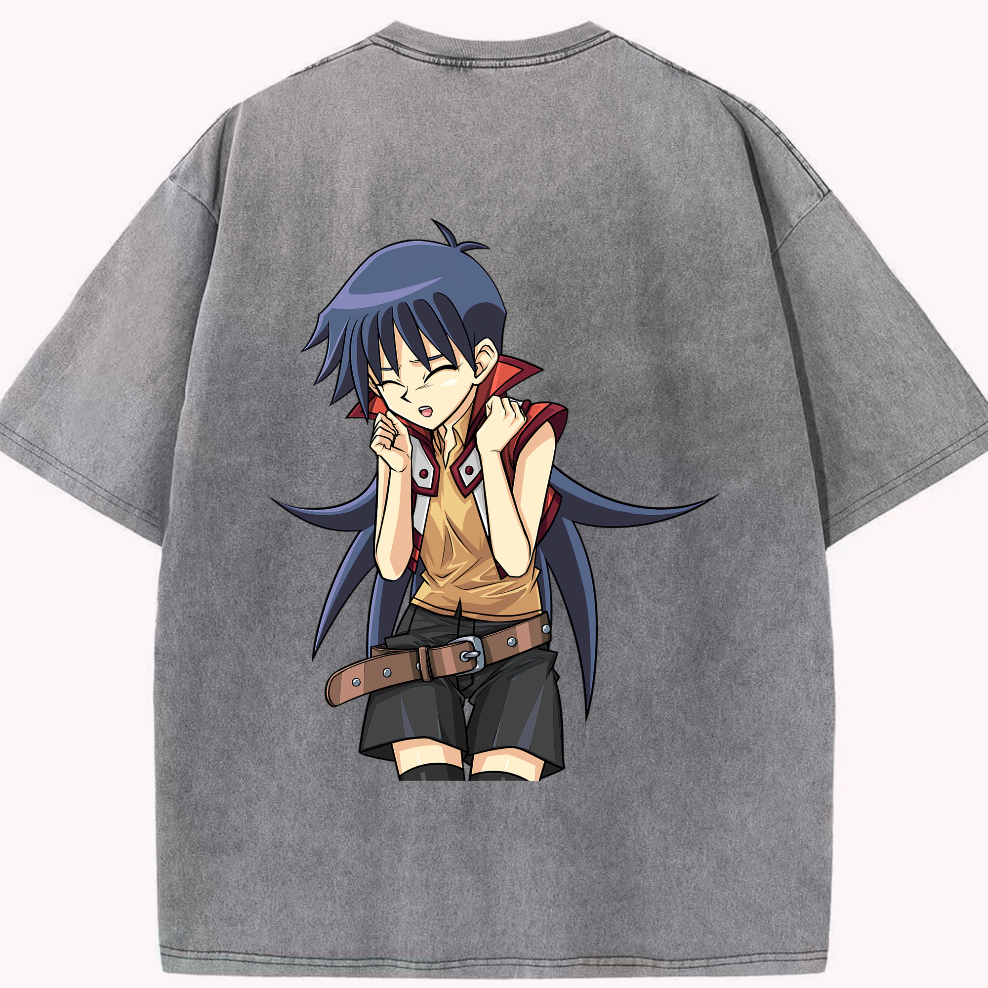 （画像用） 遊☆戯☆王 Yu-Gi-Oh! 綿100% ヴィンテージ風 半袖Tシャツ（背面プリント）