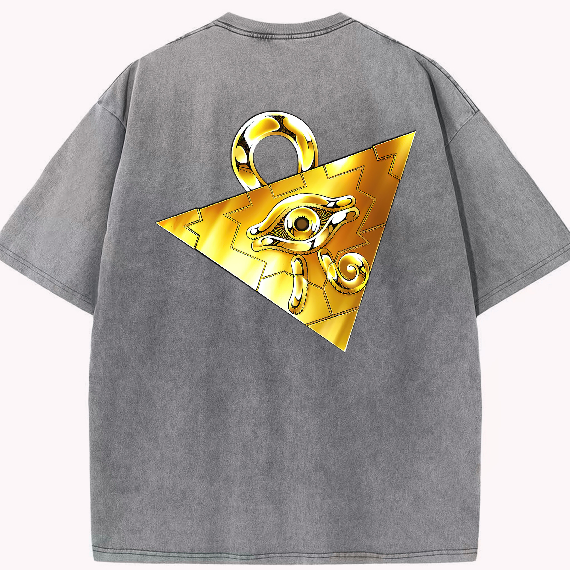 （画像用） 遊☆戯☆王 Yu-Gi-Oh! 綿100% ヴィンテージ風 半袖Tシャツ（背面プリント）