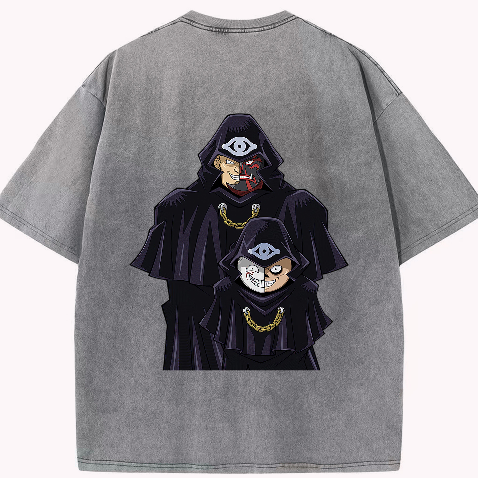 （画像用） 遊☆戯☆王 Yu-Gi-Oh! 綿100% ヴィンテージ風 半袖Tシャツ（背面プリント）