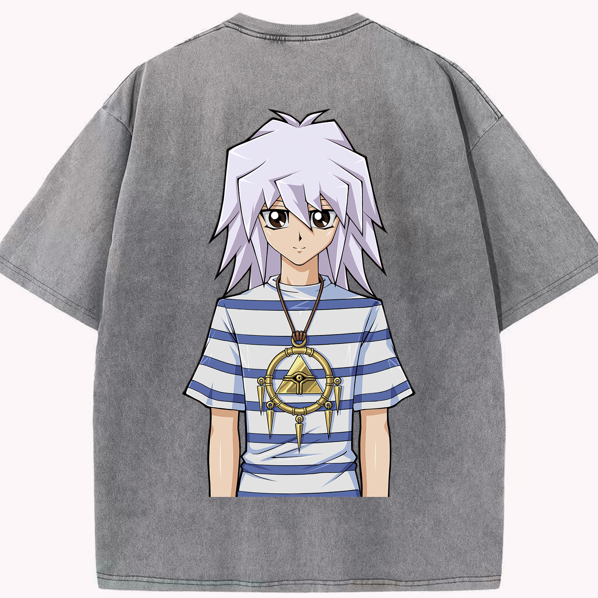 （画像用） 遊☆戯☆王 Yu-Gi-Oh! 綿100% ヴィンテージ風 半袖Tシャツ（背面プリント）