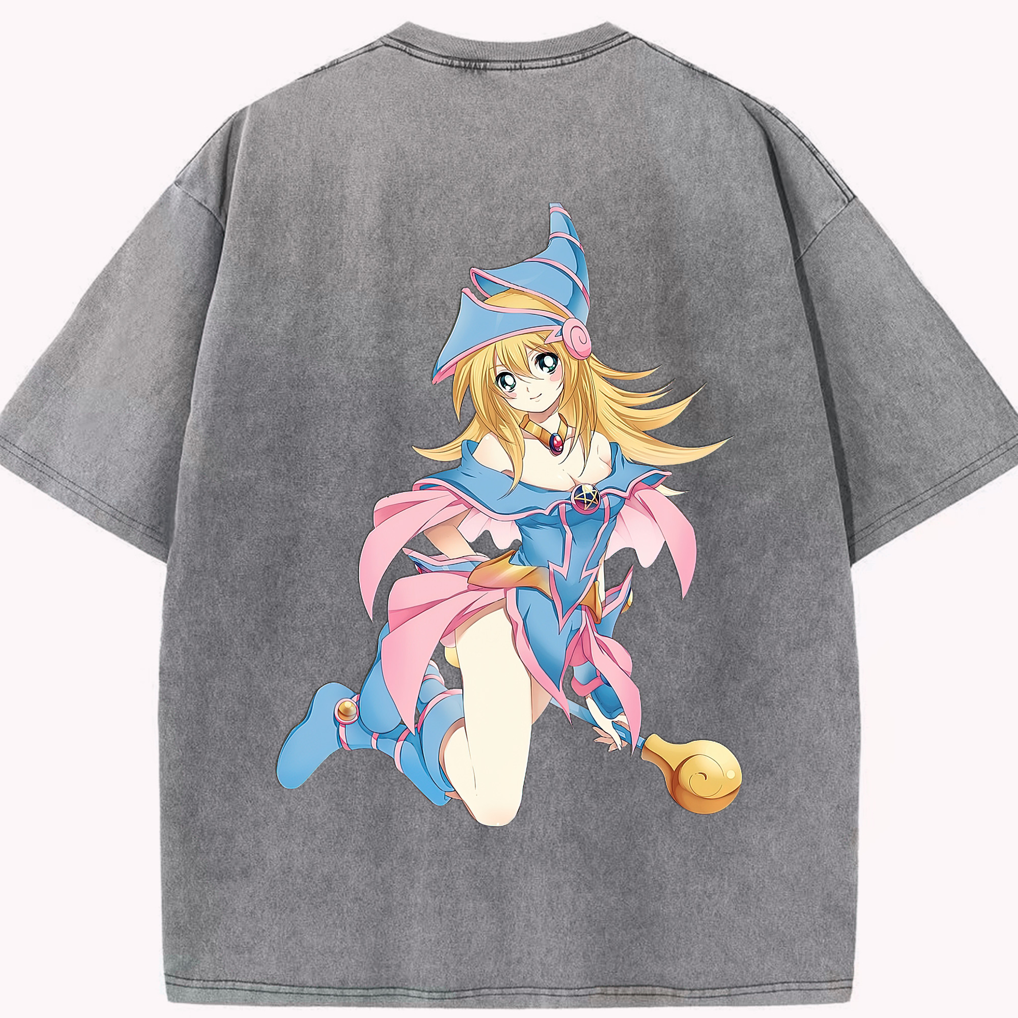（画像用） 遊☆戯☆王 Yu-Gi-Oh! 綿100% ヴィンテージ風 半袖Tシャツ（背面プリント）