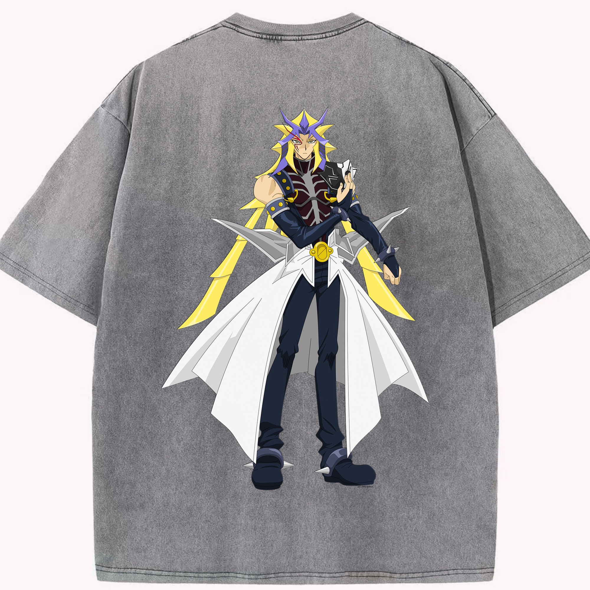（画像用） 遊☆戯☆王 Yu-Gi-Oh! 綿100% ヴィンテージ風 半袖Tシャツ（背面プリント）