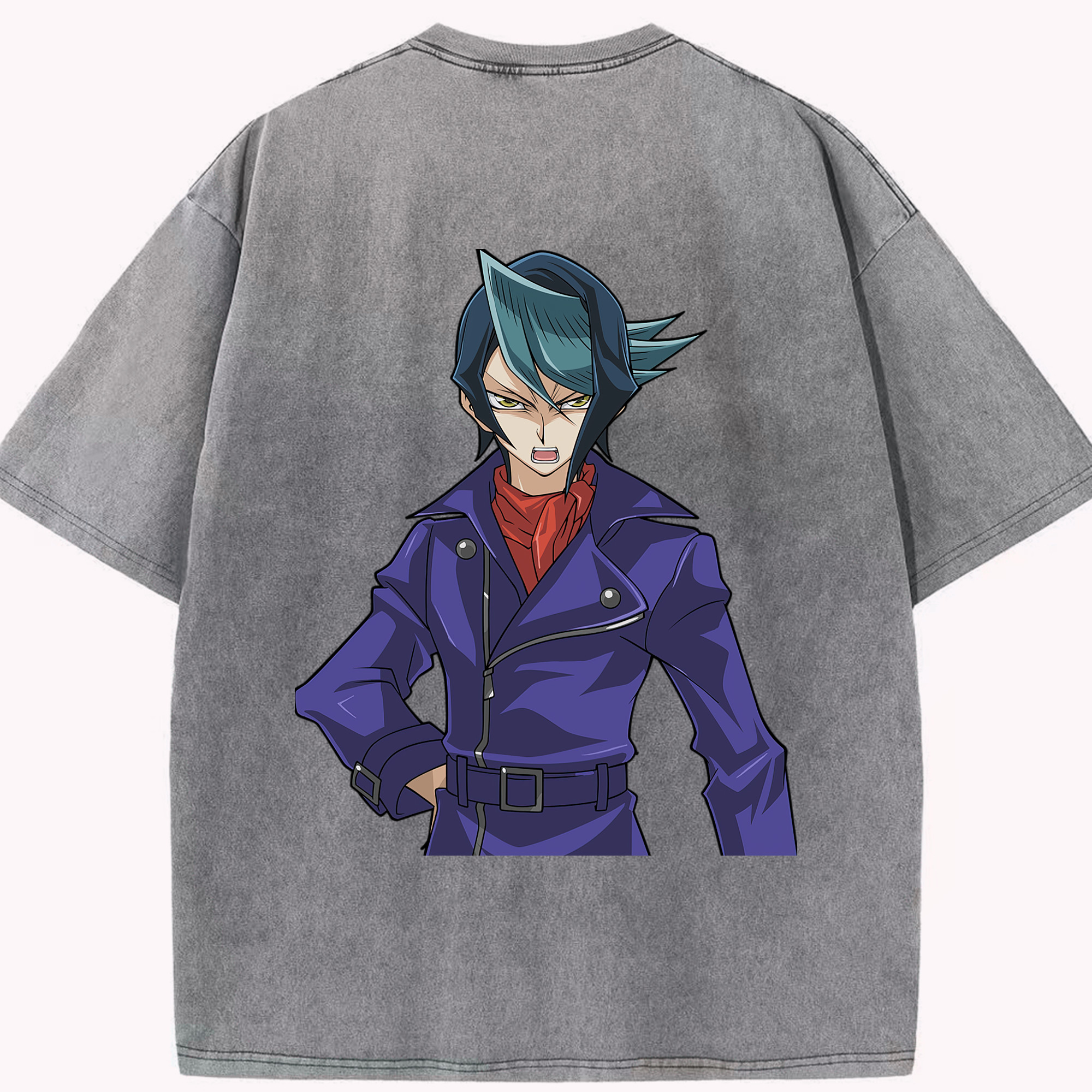 （画像用） 遊☆戯☆王 Yu-Gi-Oh! 綿100% ヴィンテージ風 半袖Tシャツ（背面プリント）