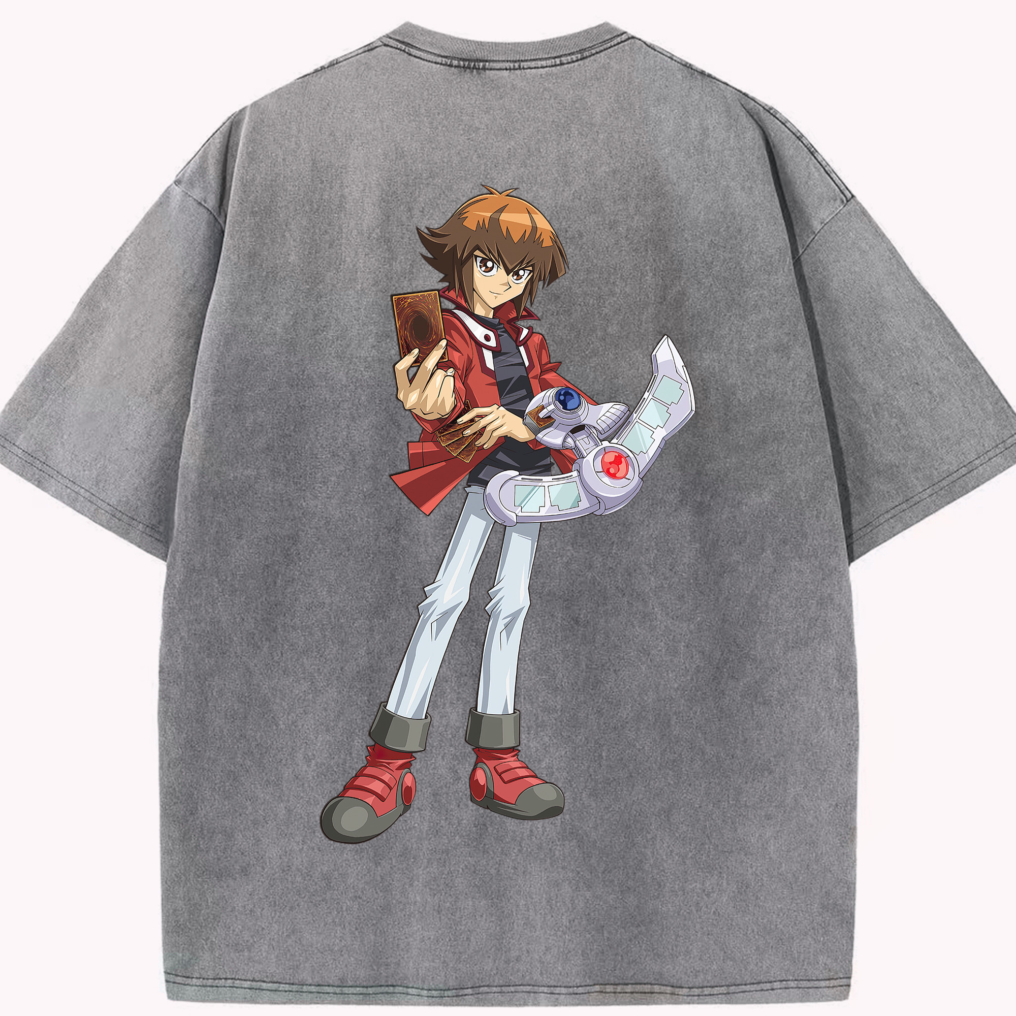 （画像用） 遊☆戯☆王 Yu-Gi-Oh! 綿100% ヴィンテージ風 半袖Tシャツ（背面プリント）