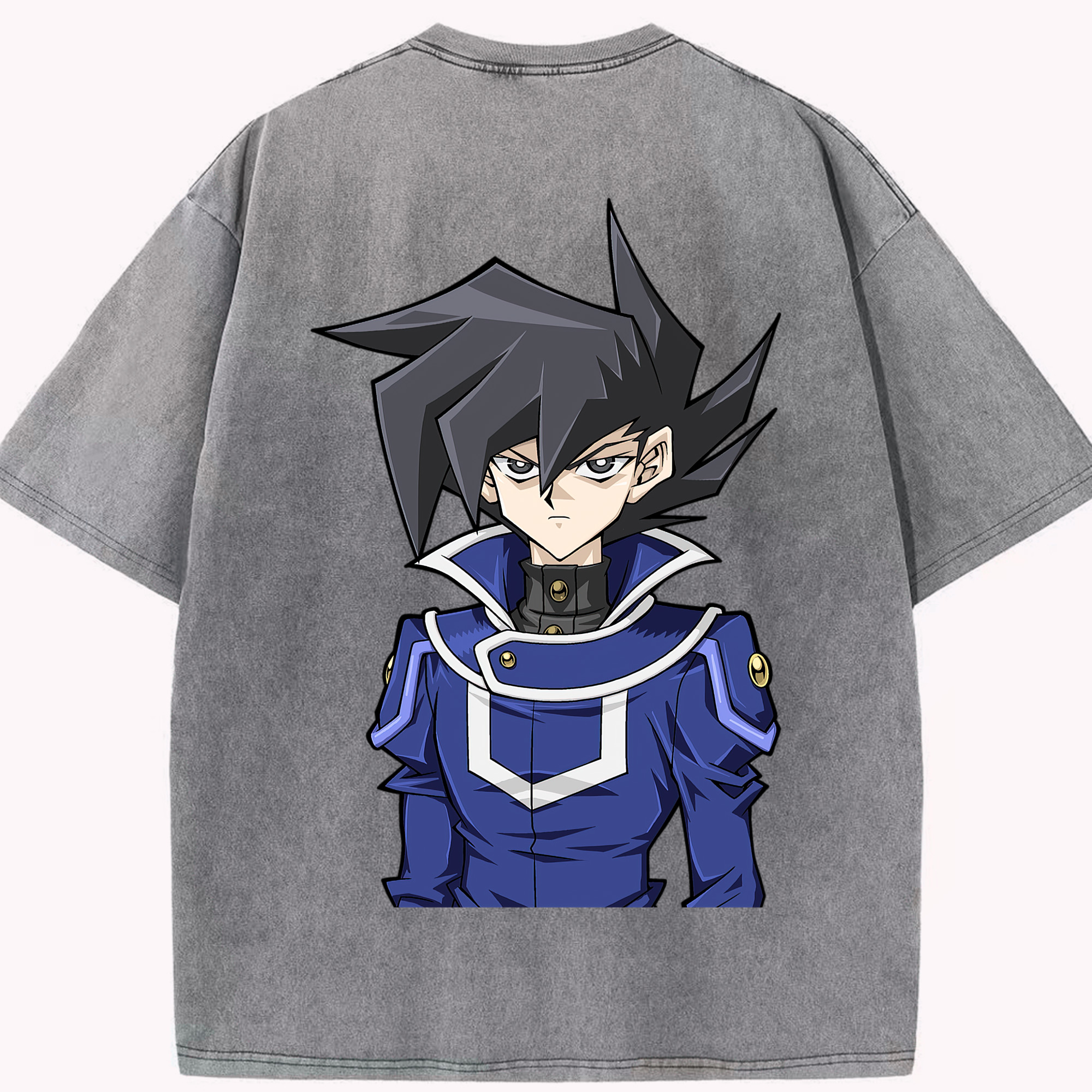 （画像用） 遊☆戯☆王 Yu-Gi-Oh! 綿100% ヴィンテージ風 半袖Tシャツ（背面プリント）