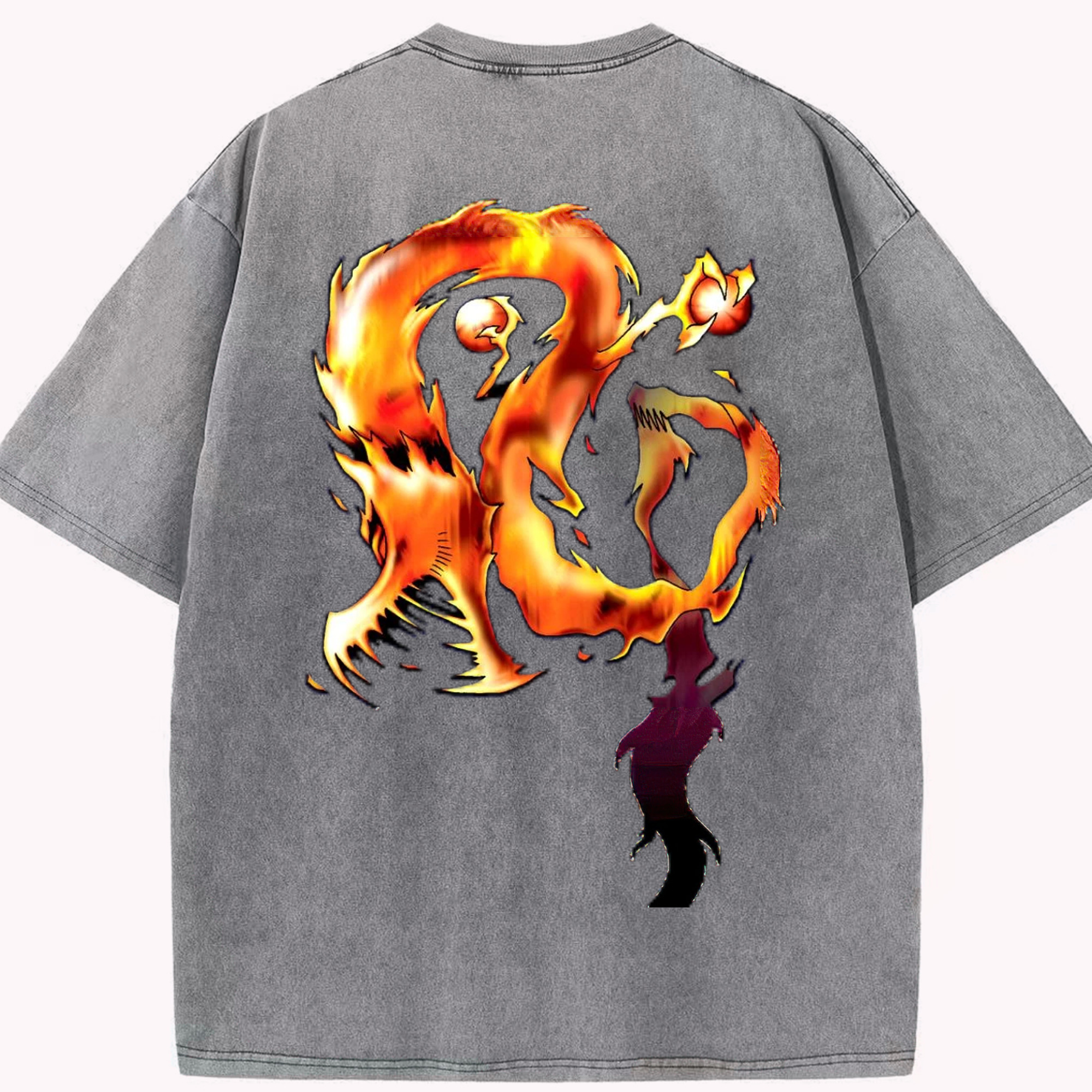 （画像用） 遊☆戯☆王 Yu-Gi-Oh! 綿100% ヴィンテージ風 半袖Tシャツ（背面プリント）