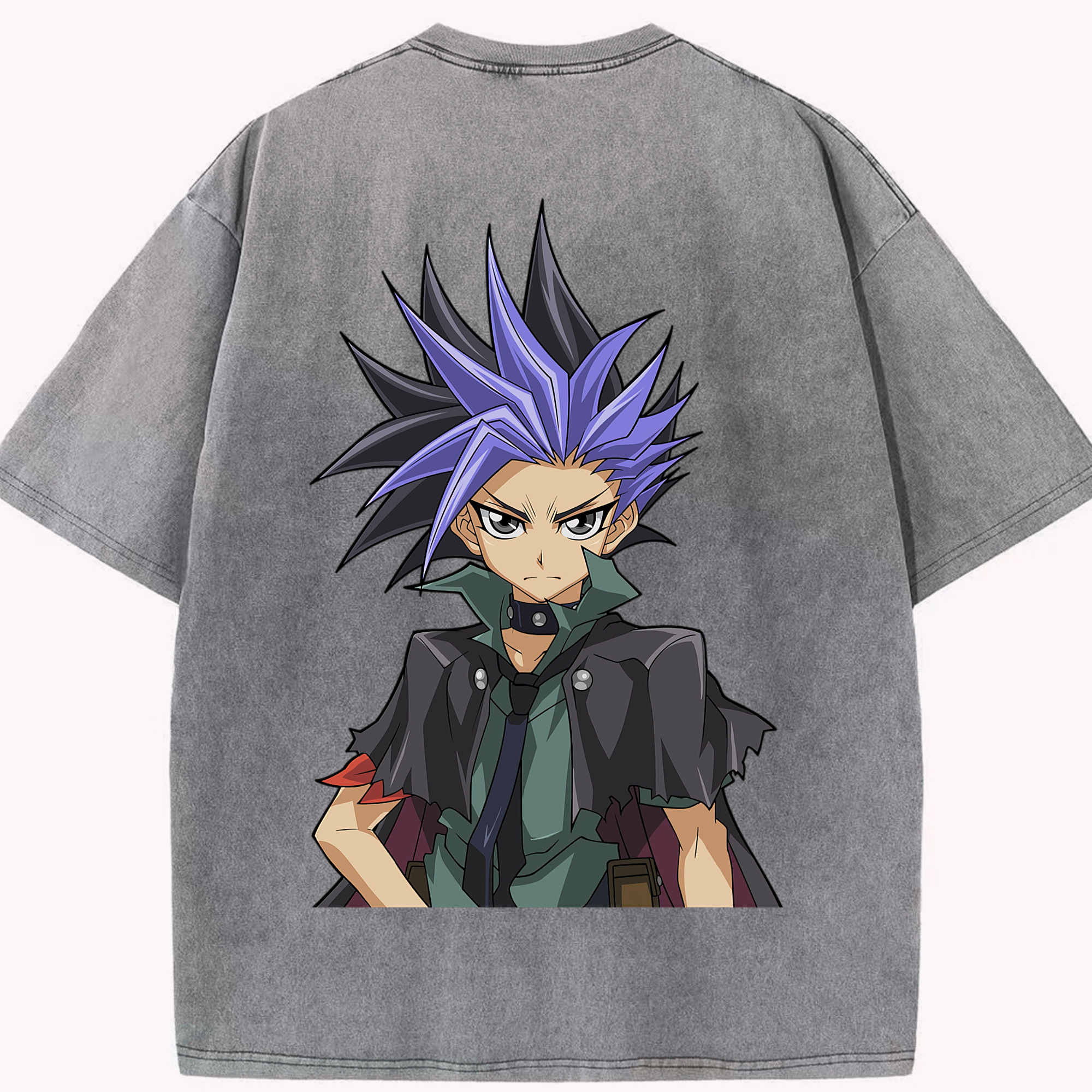 （画像用） 遊☆戯☆王 Yu-Gi-Oh! 綿100% ヴィンテージ風 半袖Tシャツ（背面プリント）
