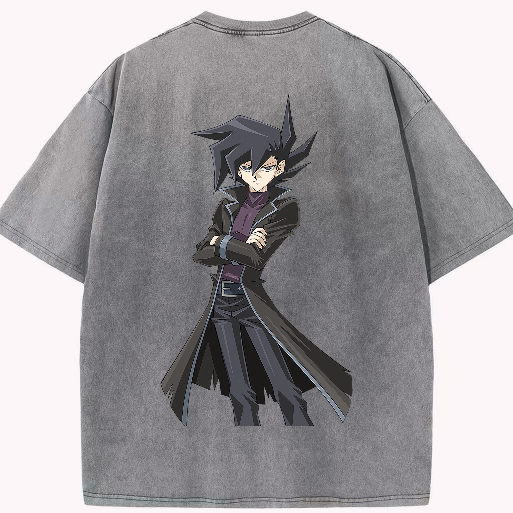 （画像用） 遊☆戯☆王 Yu-Gi-Oh! 綿100% ヴィンテージ風 半袖Tシャツ（背面プリント）