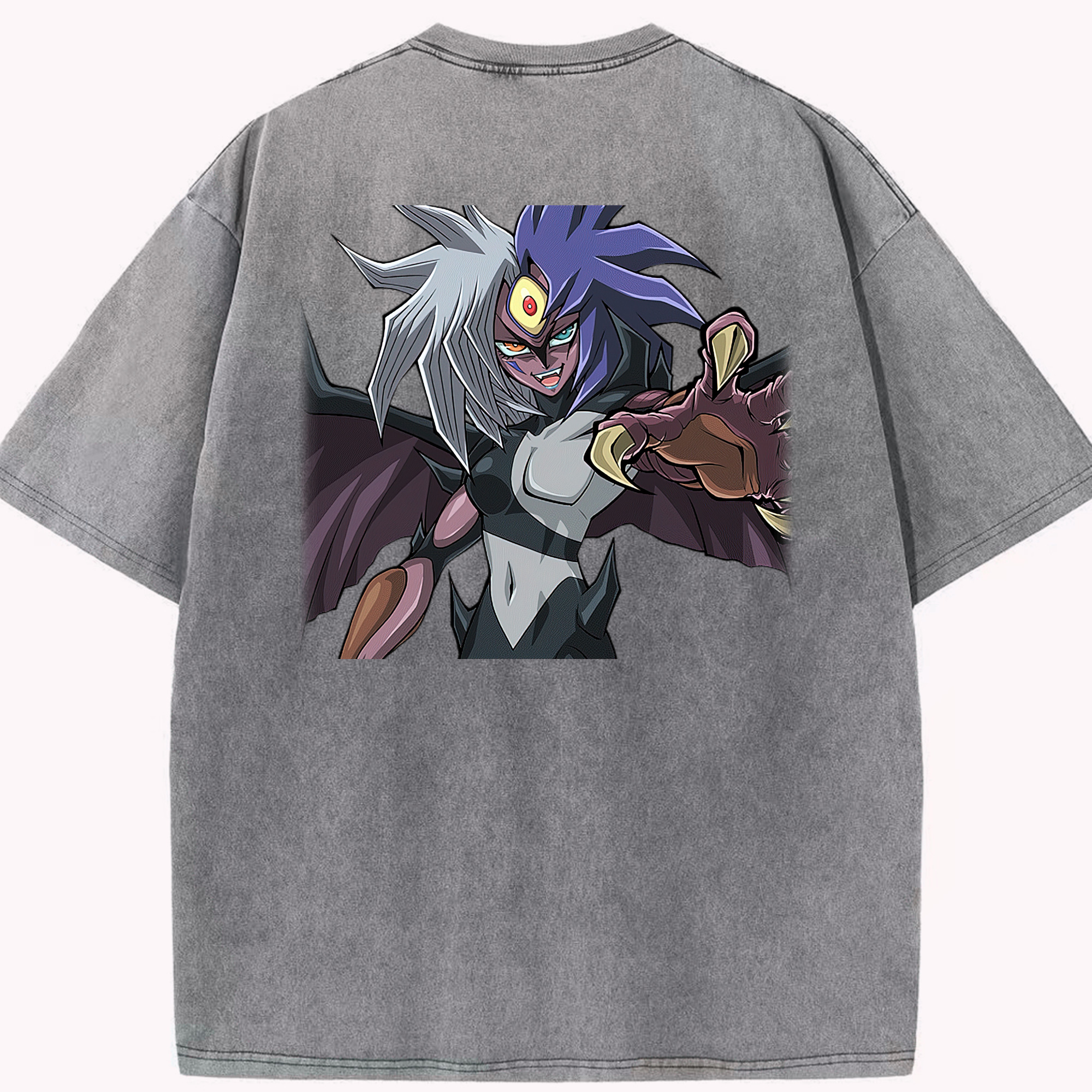 （画像用） 遊☆戯☆王 Yu-Gi-Oh! 綿100% ヴィンテージ風 半袖Tシャツ（背面プリント）