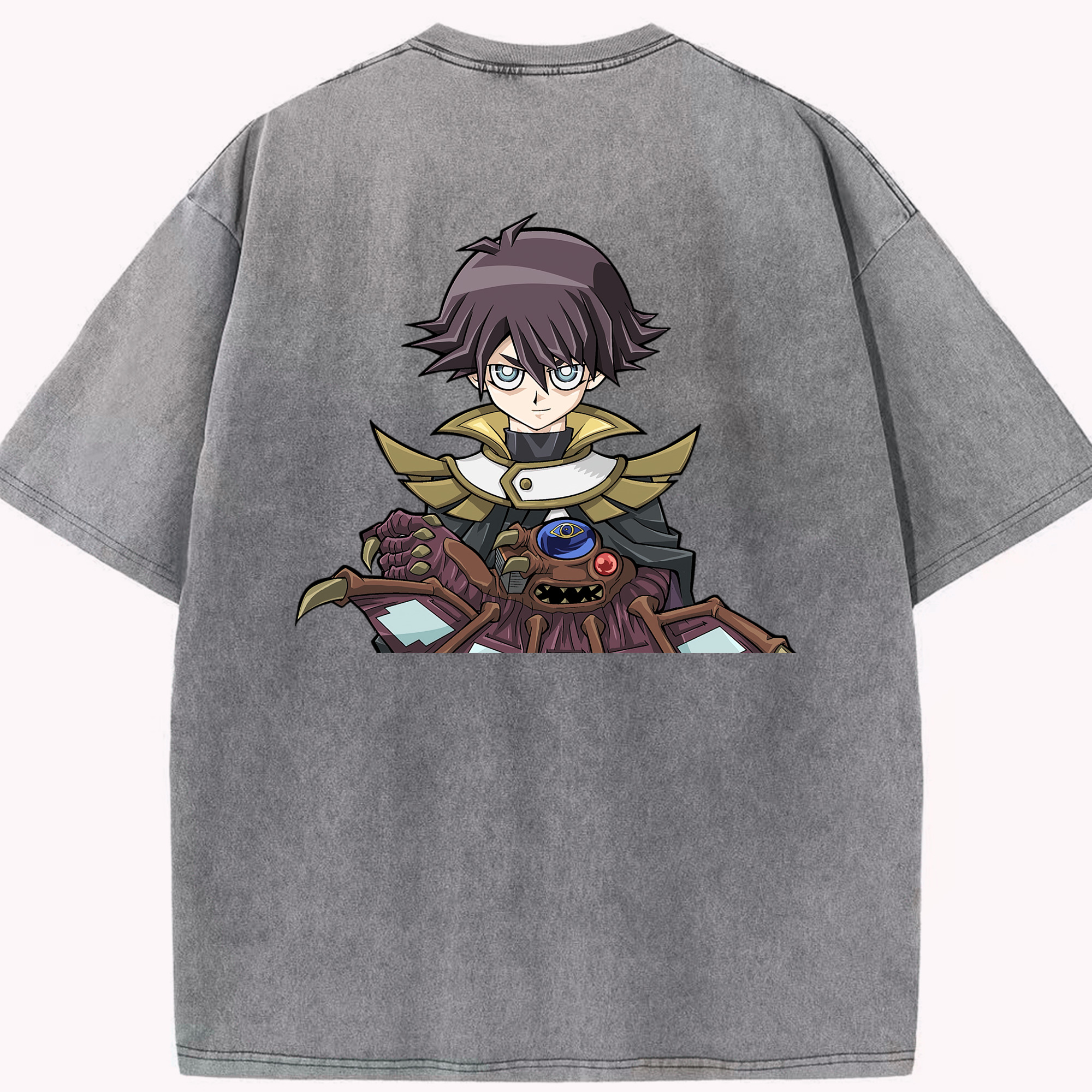 （画像用） 遊☆戯☆王 Yu-Gi-Oh! 綿100% ヴィンテージ風 半袖Tシャツ（背面プリント）