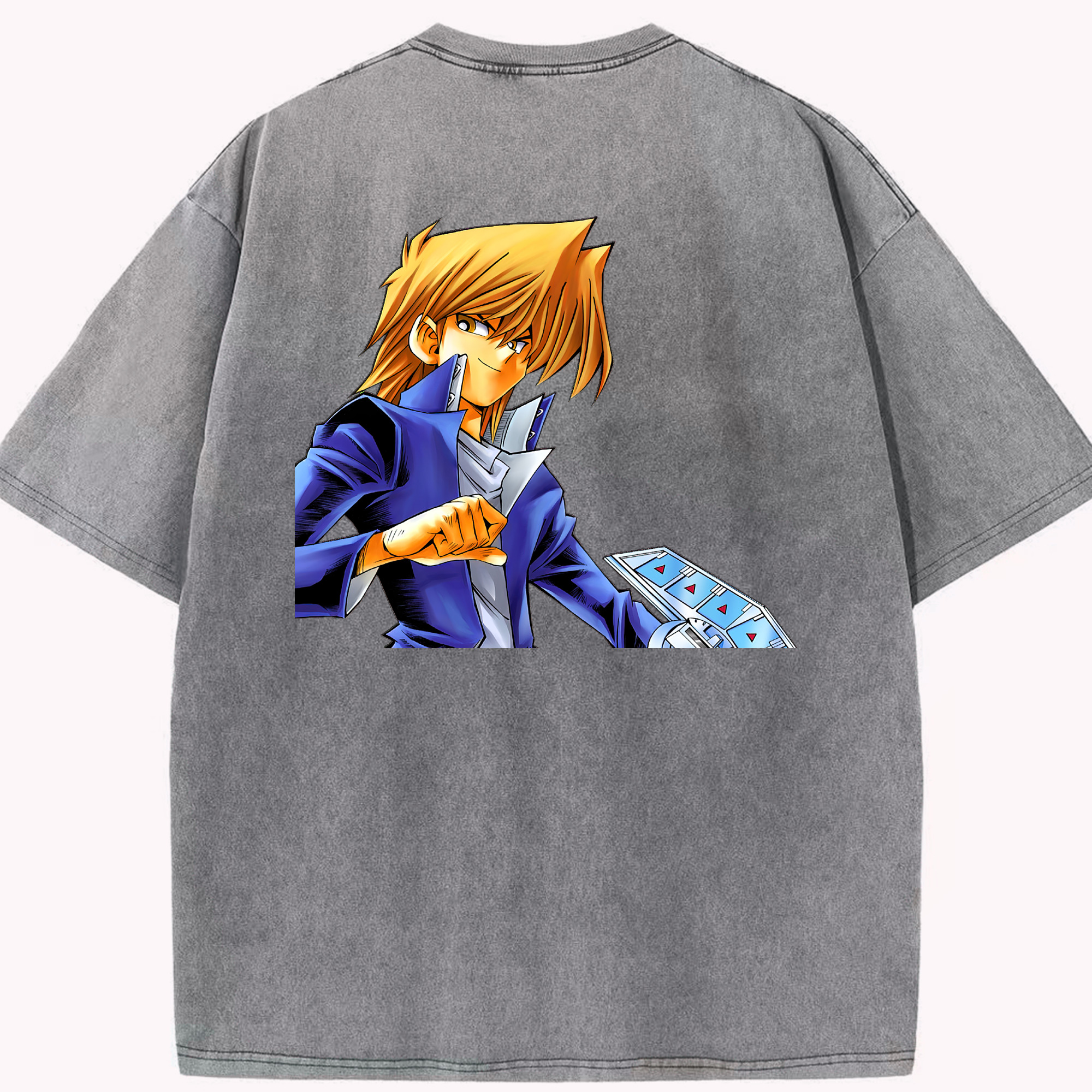 （画像用） 遊☆戯☆王 Yu-Gi-Oh! 綿100% ヴィンテージ風 半袖Tシャツ（背面プリント）