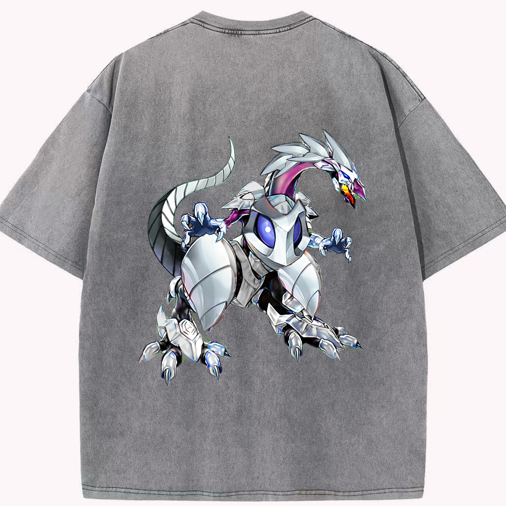 （画像用） 遊☆戯☆王 Yu-Gi-Oh! 綿100% ヴィンテージ風 半袖Tシャツ（背面プリント）