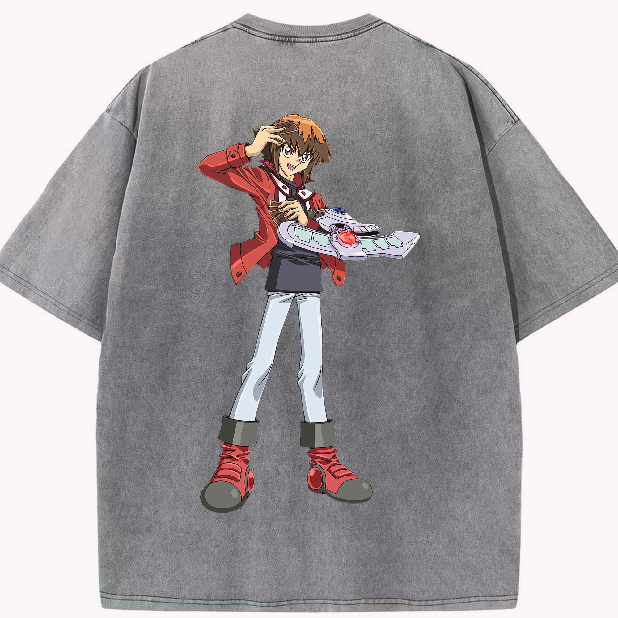 （画像用） 遊☆戯☆王 Yu-Gi-Oh! 綿100% ヴィンテージ風 半袖Tシャツ（背面プリント）