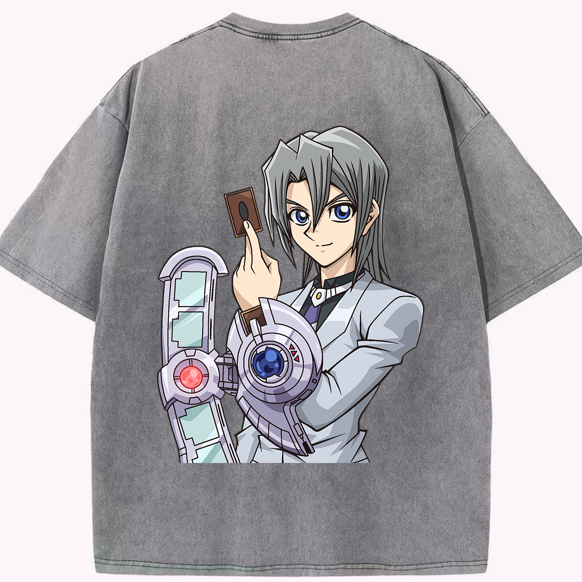 （画像用） 遊☆戯☆王 Yu-Gi-Oh! 綿100% ヴィンテージ風 半袖Tシャツ（背面プリント）