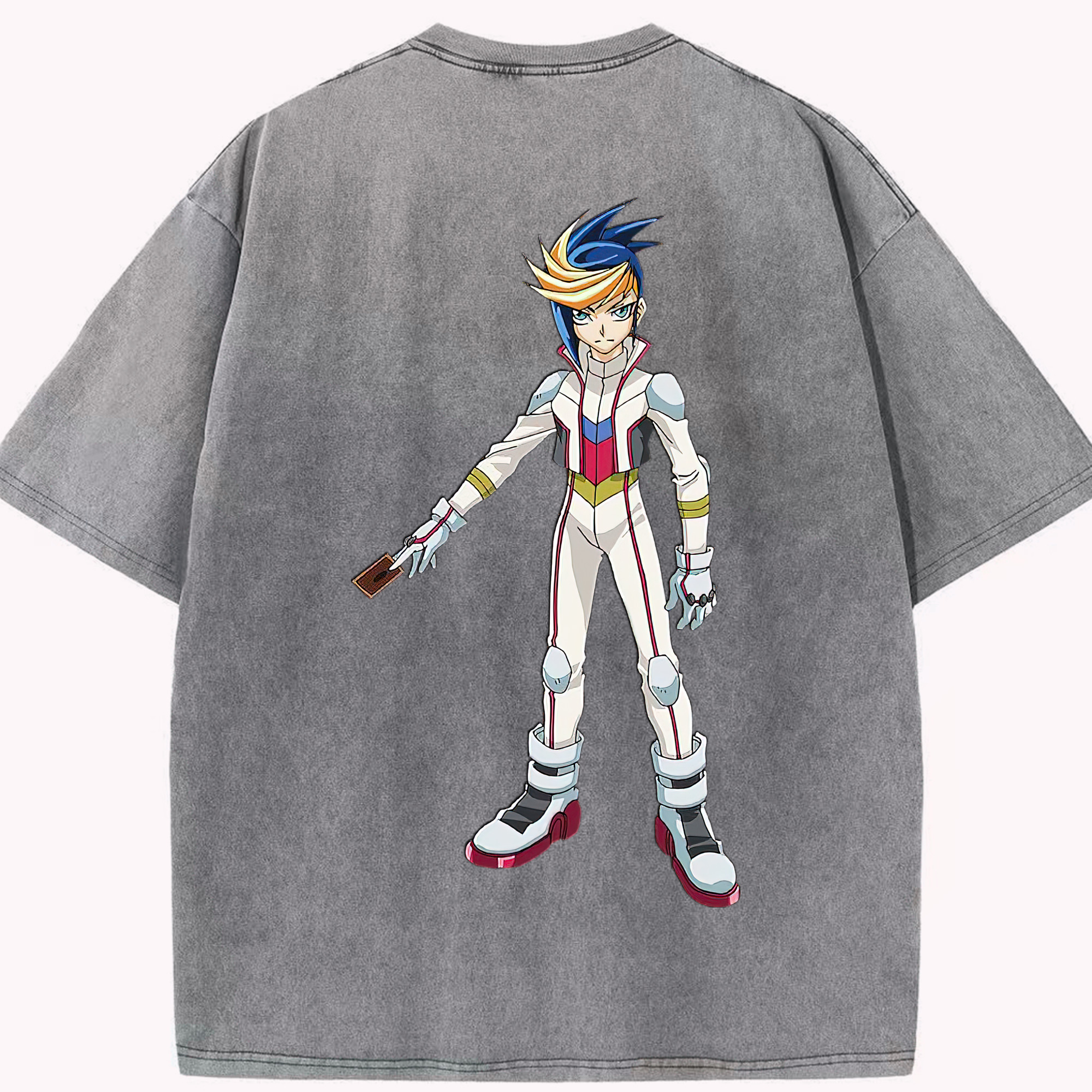 （画像用） 遊☆戯☆王 Yu-Gi-Oh! 綿100% ヴィンテージ風 半袖Tシャツ（背面プリント）