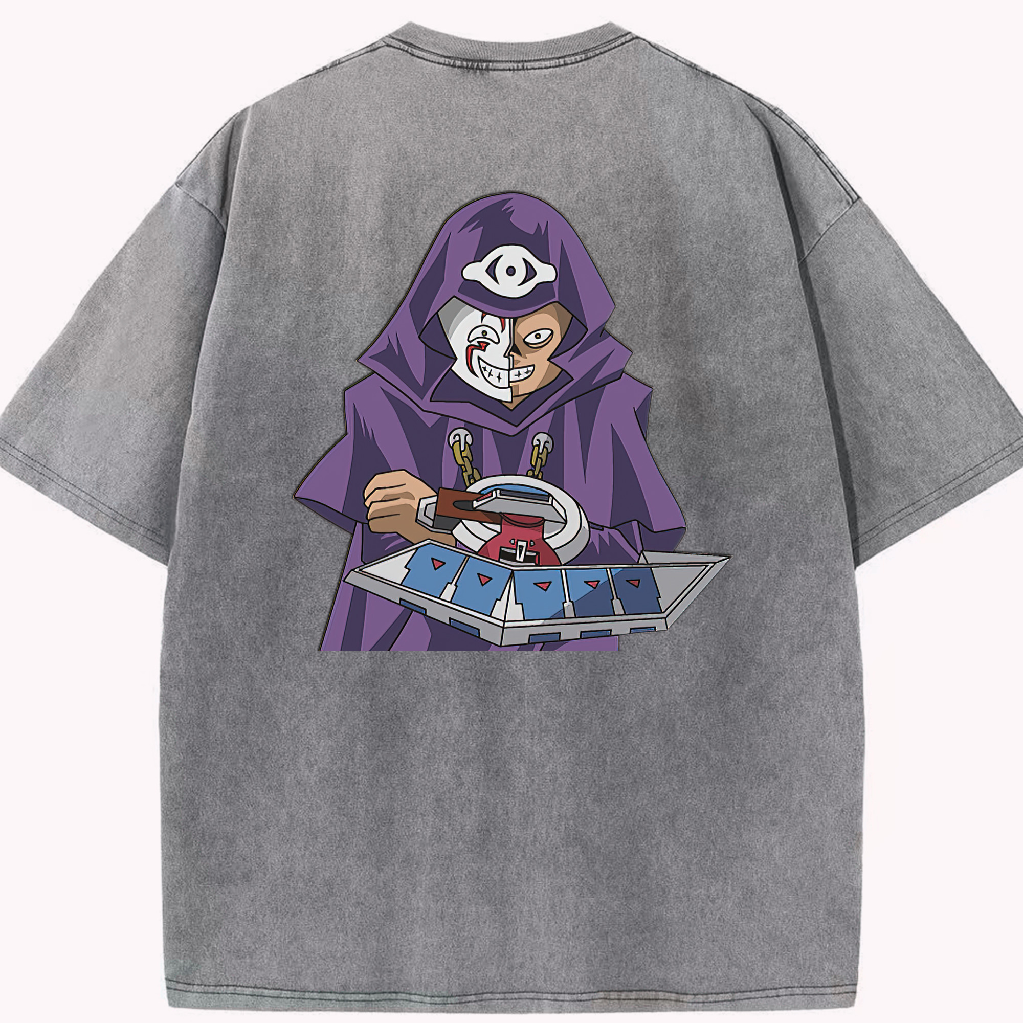 （画像用） 遊☆戯☆王 Yu-Gi-Oh! 綿100% ヴィンテージ風 半袖Tシャツ（背面プリント）