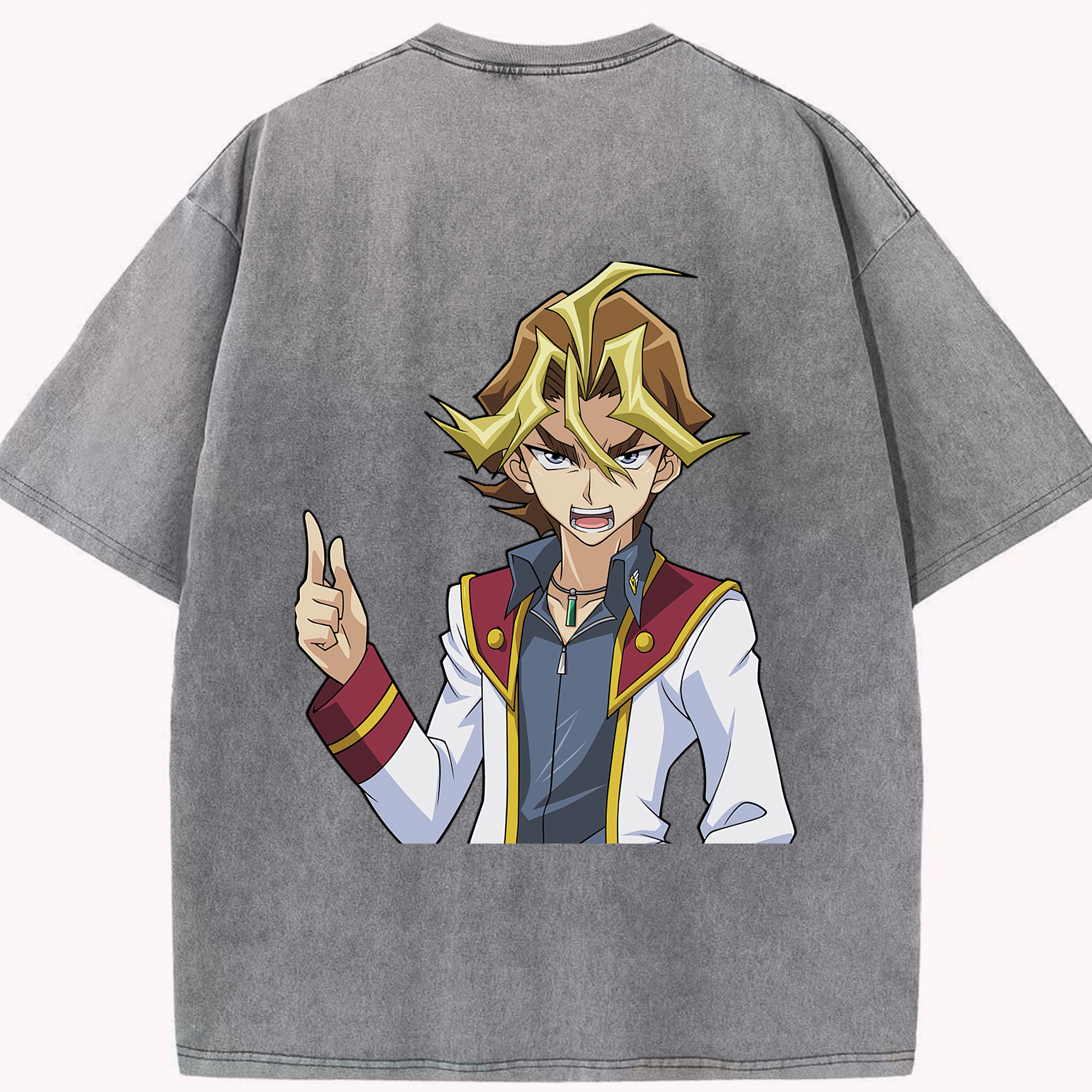 （画像用） 遊☆戯☆王 Yu-Gi-Oh! 綿100% ヴィンテージ風 半袖Tシャツ（背面プリント）